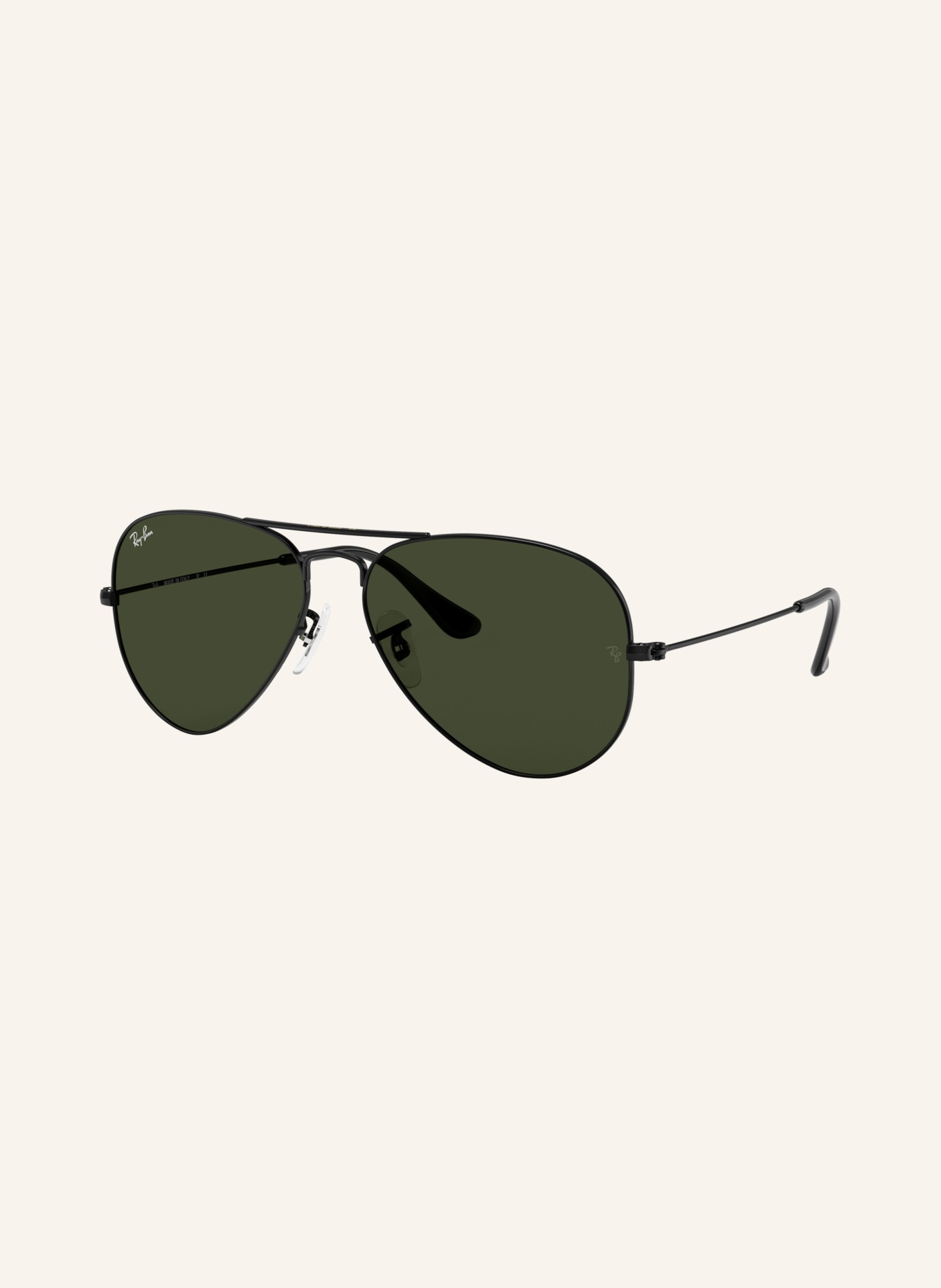 Ray-Ban Sonnenbrille RB3025 AVIATOR: SCHWARZ/ GRÜN