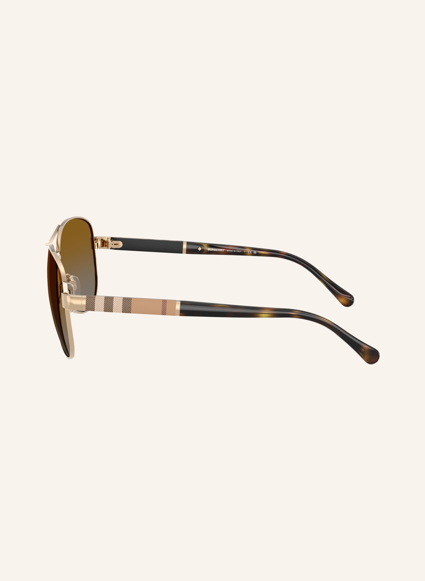 BURBERRY Sonnenbrille BE3080: GOLD/ BRAUN POLARISIERT