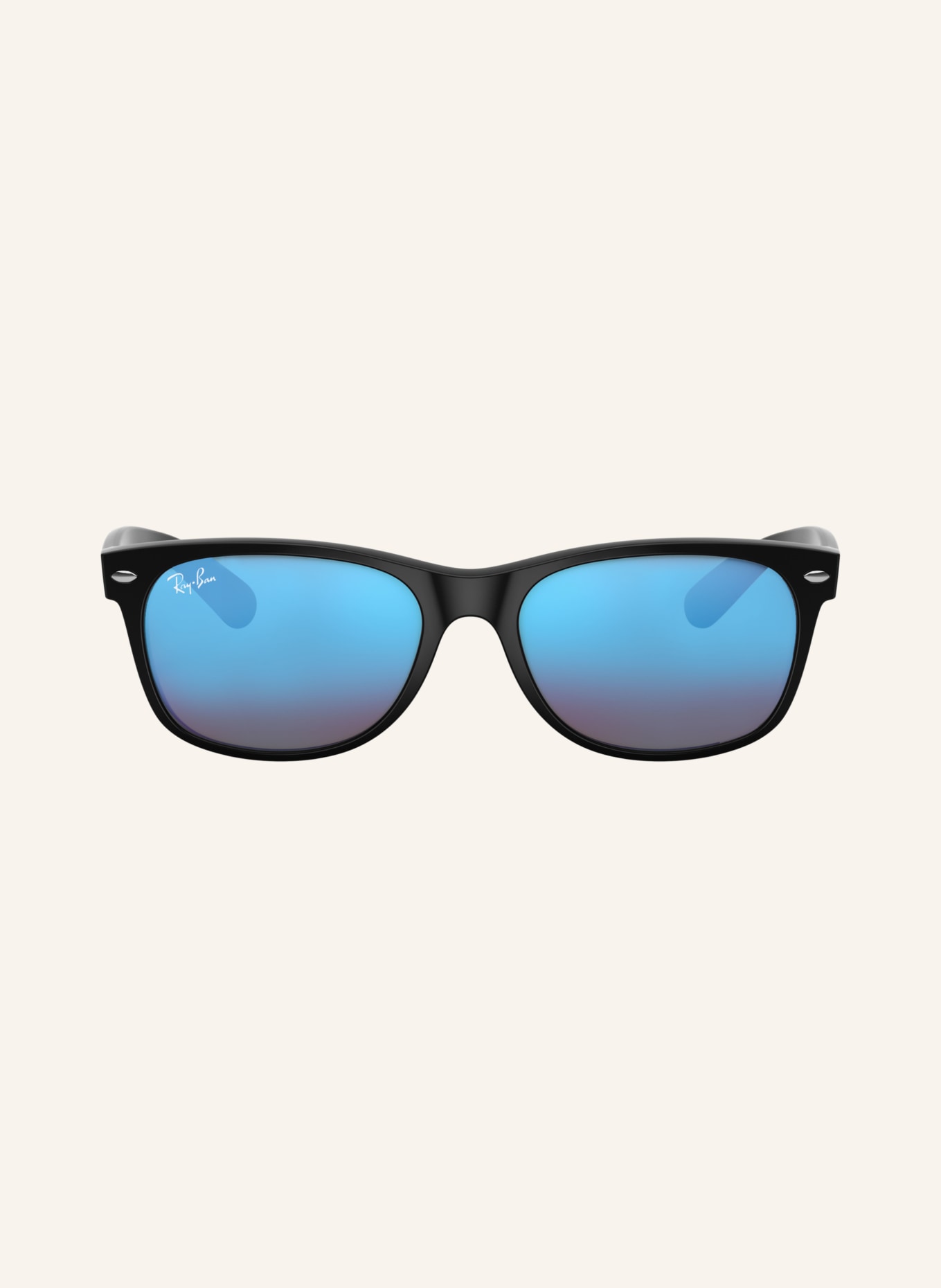 Ray-Ban Sonnenbrille RB2132 NEW WAYFARER: SCHWARZ/ GRÜN VERSPIEGELT