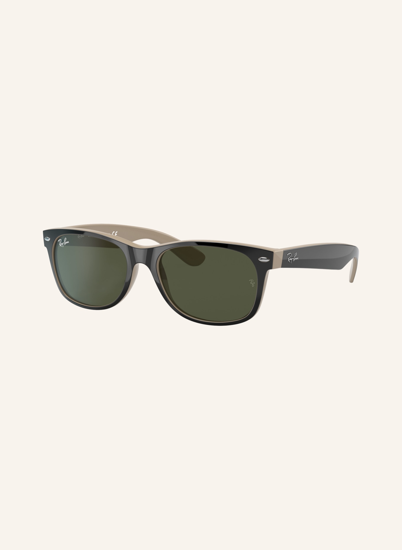 Ray-Ban Sonnenbrille RB2132 NEW WAYFARER: SCHWARZ/ GRÜN