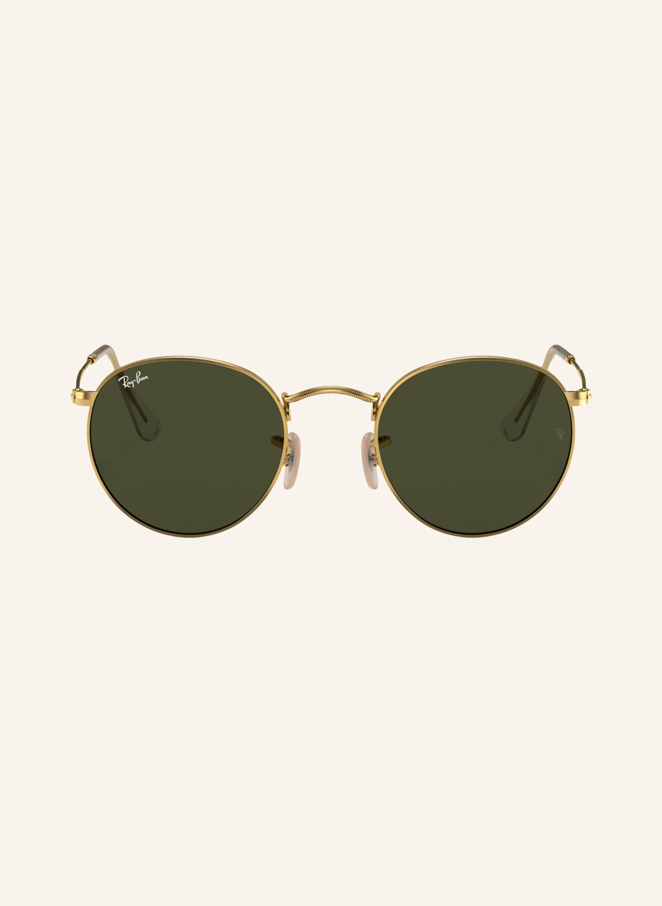 Ray-Ban Sonnenbrille RB3447 ROUND: GOLD/ GRÜN