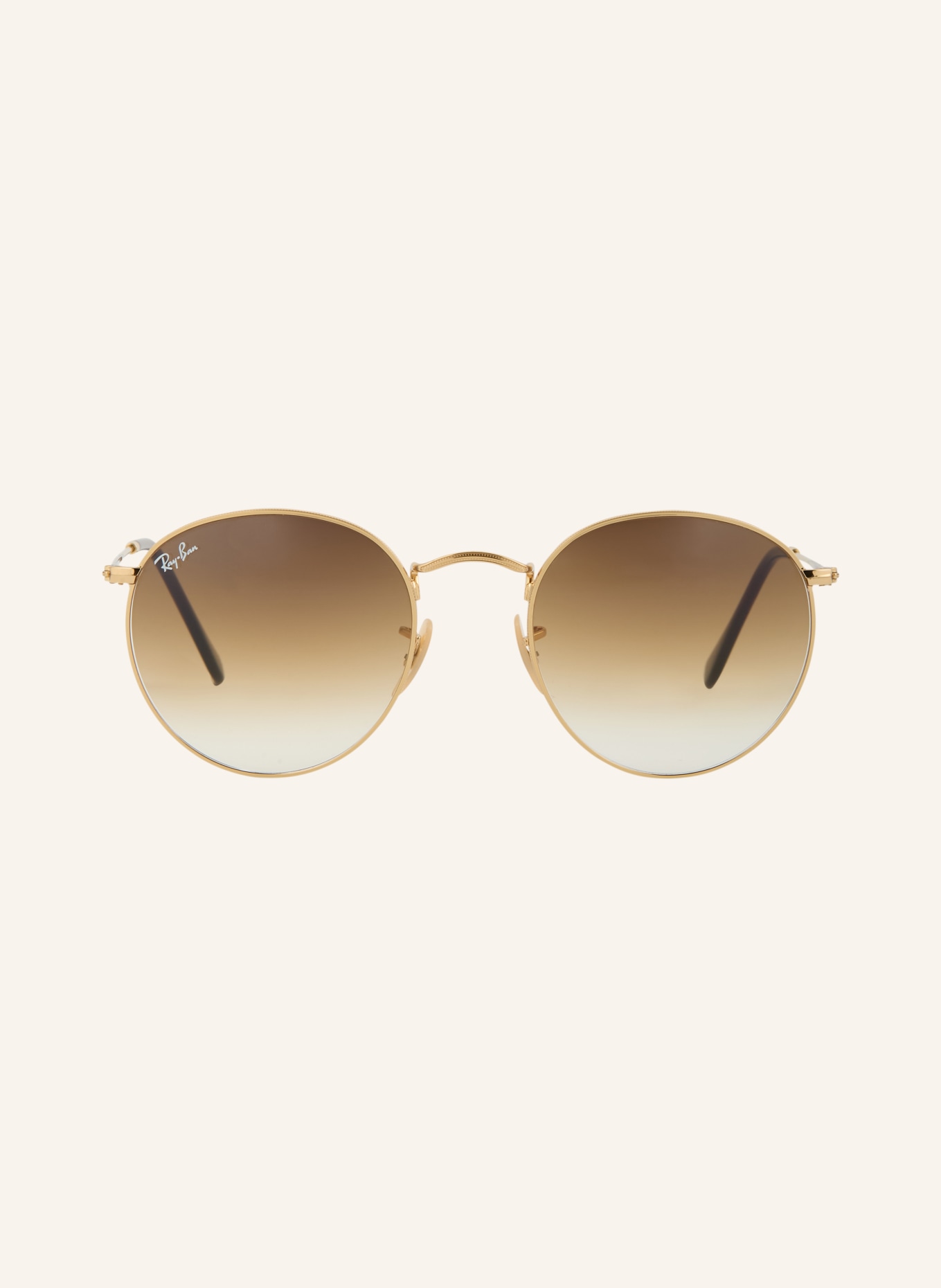 Ray-Ban Sonnenbrille RB3447 ROUND: GOLD/ BRAUN VERLAUF
