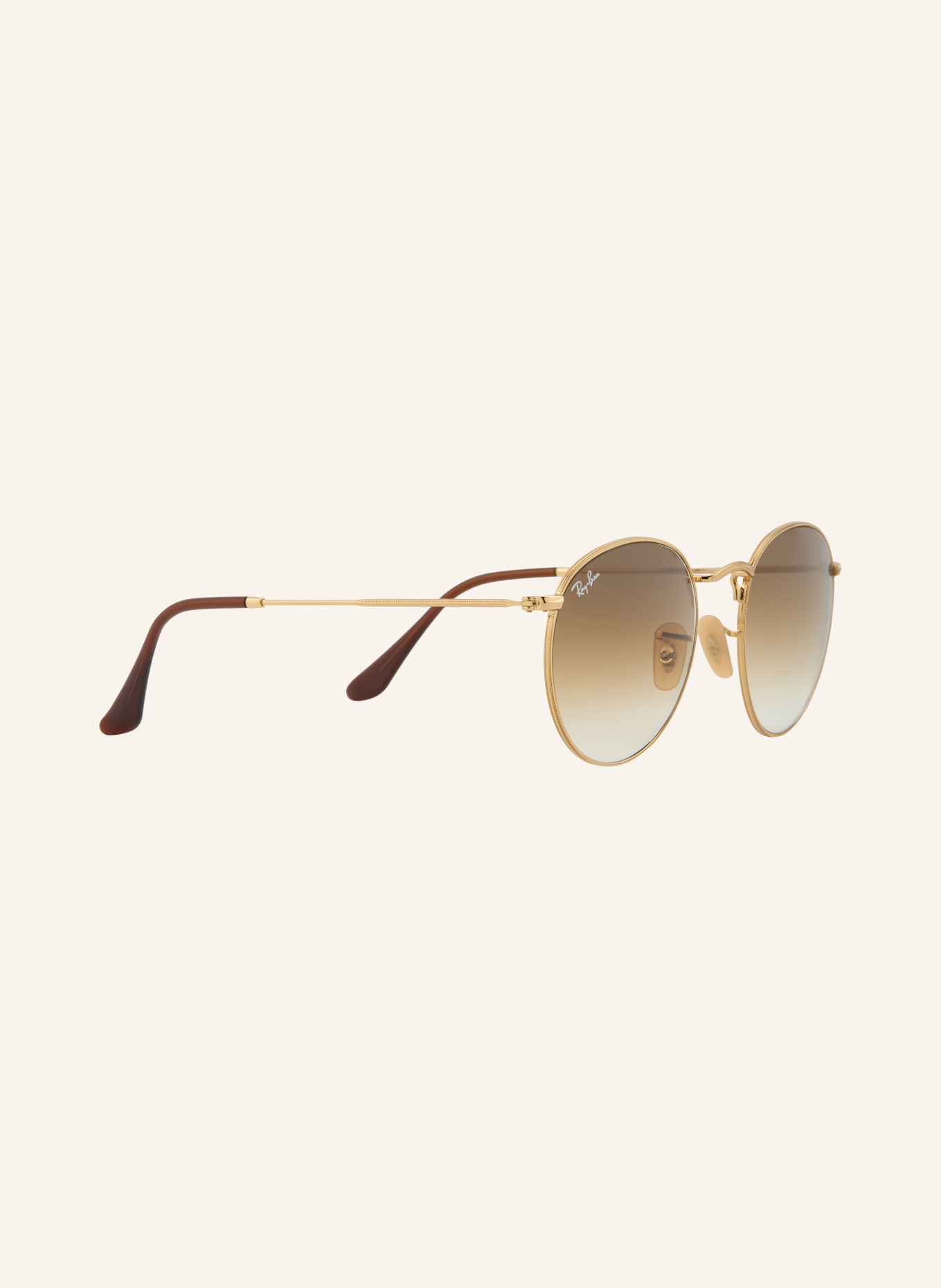 Ray-Ban Sonnenbrille RB3447 ROUND: GOLD/ BRAUN VERLAUF