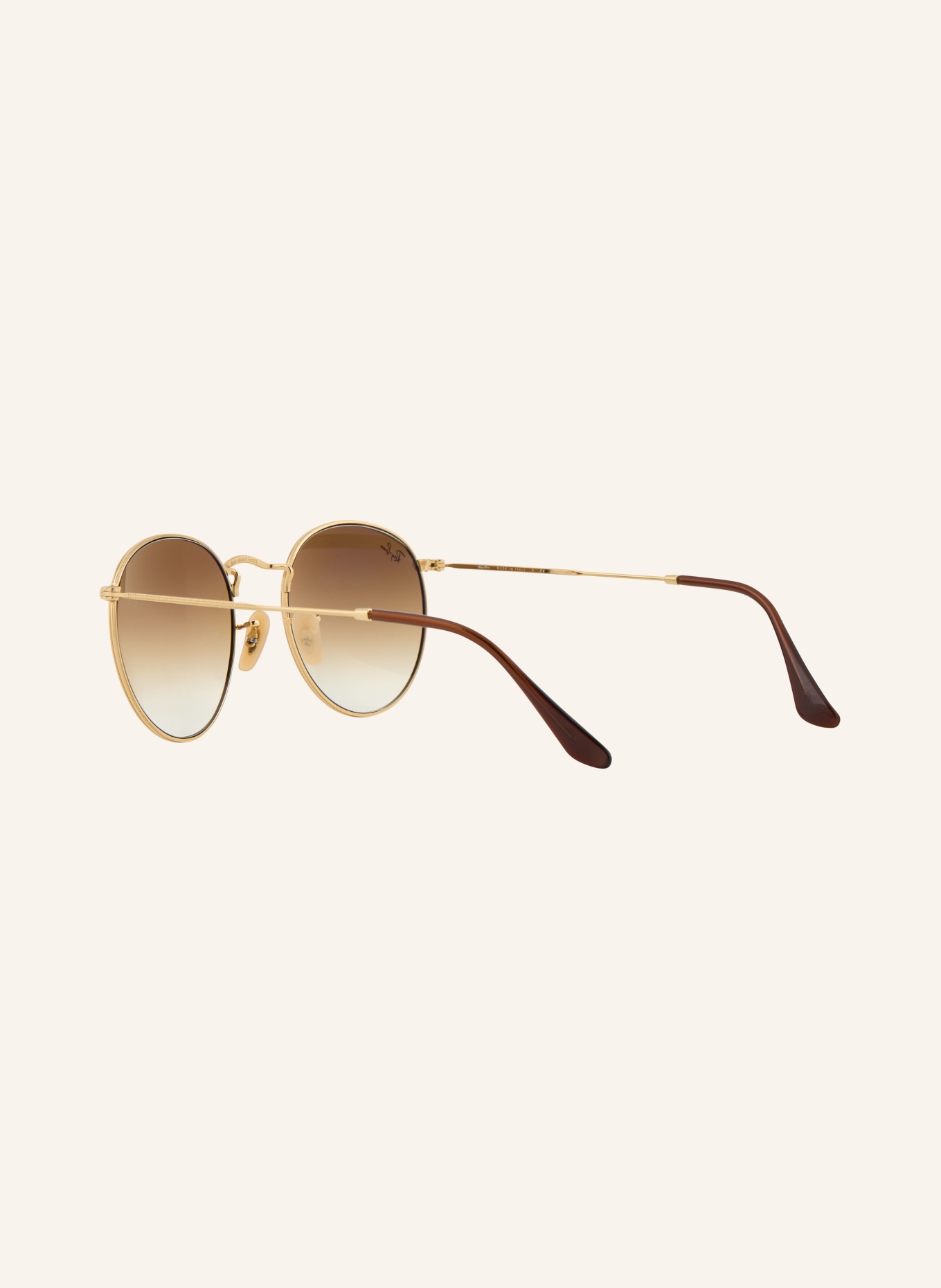 Ray-Ban Sonnenbrille RB3447 ROUND: GOLD/ BRAUN VERLAUF