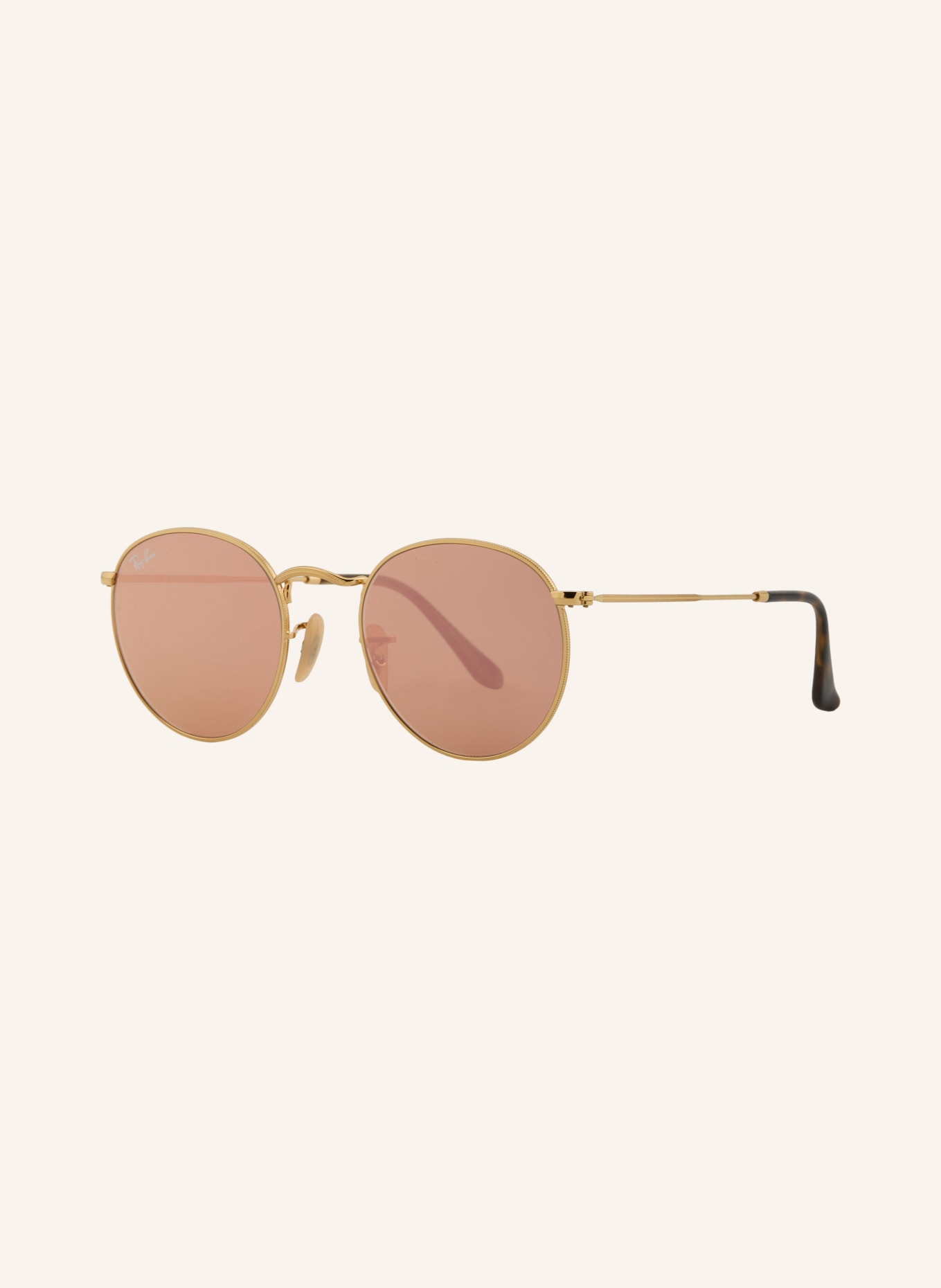 Ray-Ban Sonnenbrille RB3447N ROUND: GOLD/ BRAUN VERSPIEGELT