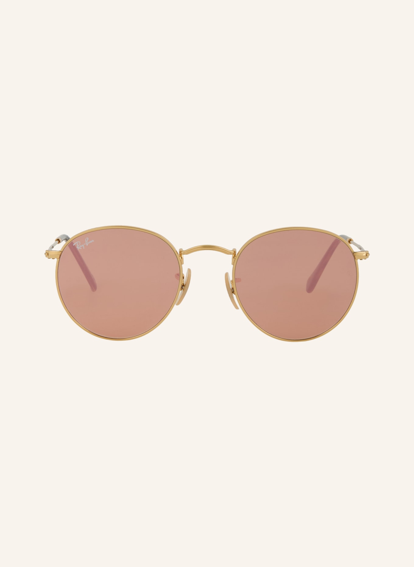 Ray-Ban Sonnenbrille RB3447N ROUND: GOLD/ BRAUN VERSPIEGELT