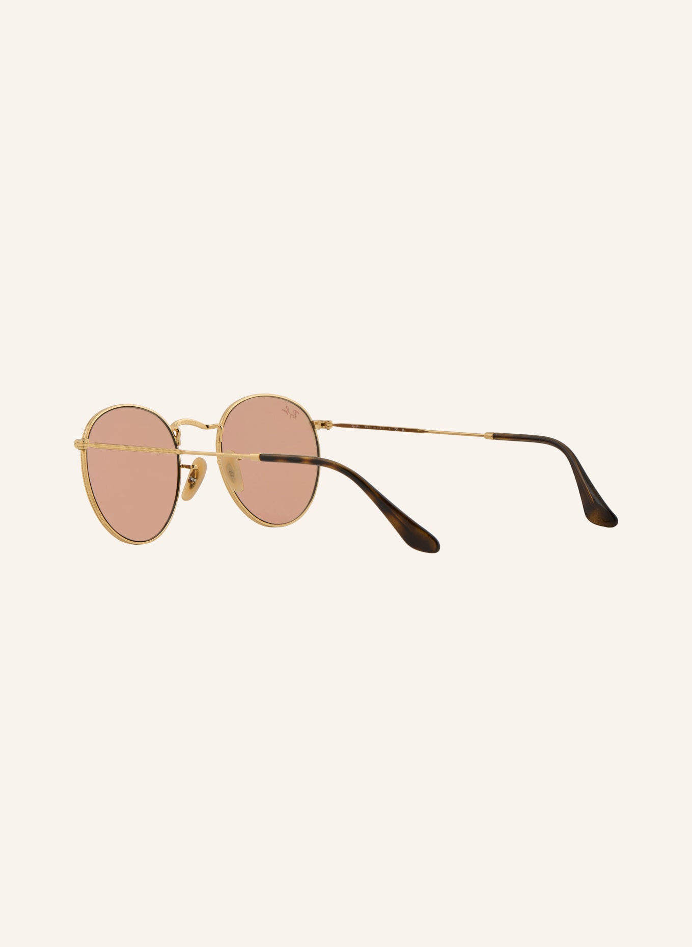 Ray-Ban Sonnenbrille RB3447N ROUND: GOLD/ BRAUN VERSPIEGELT