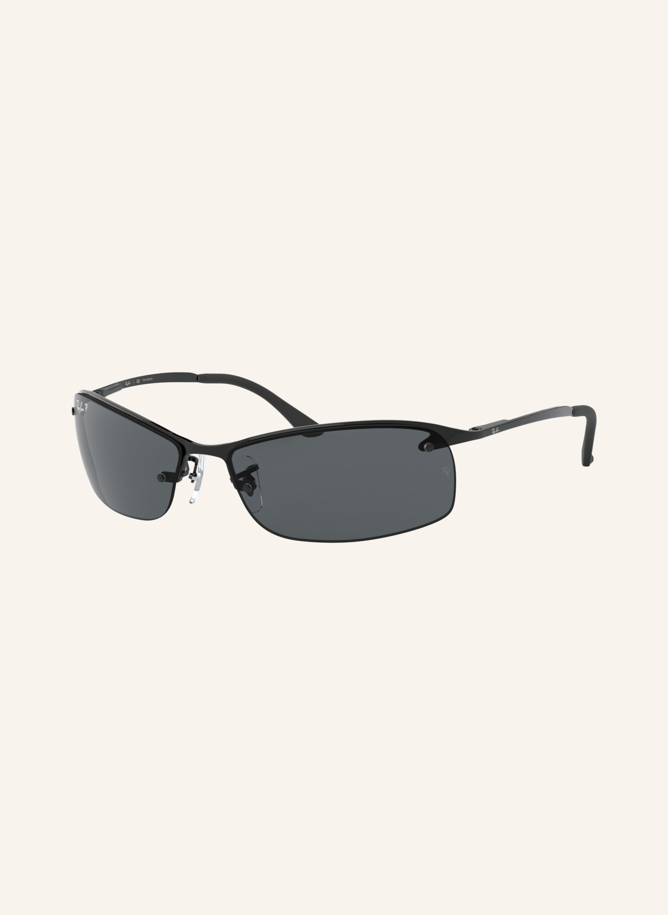 Ray-Ban Sonnenbrille RB3183: SCHWARZ/ GRAU POLARISIERT