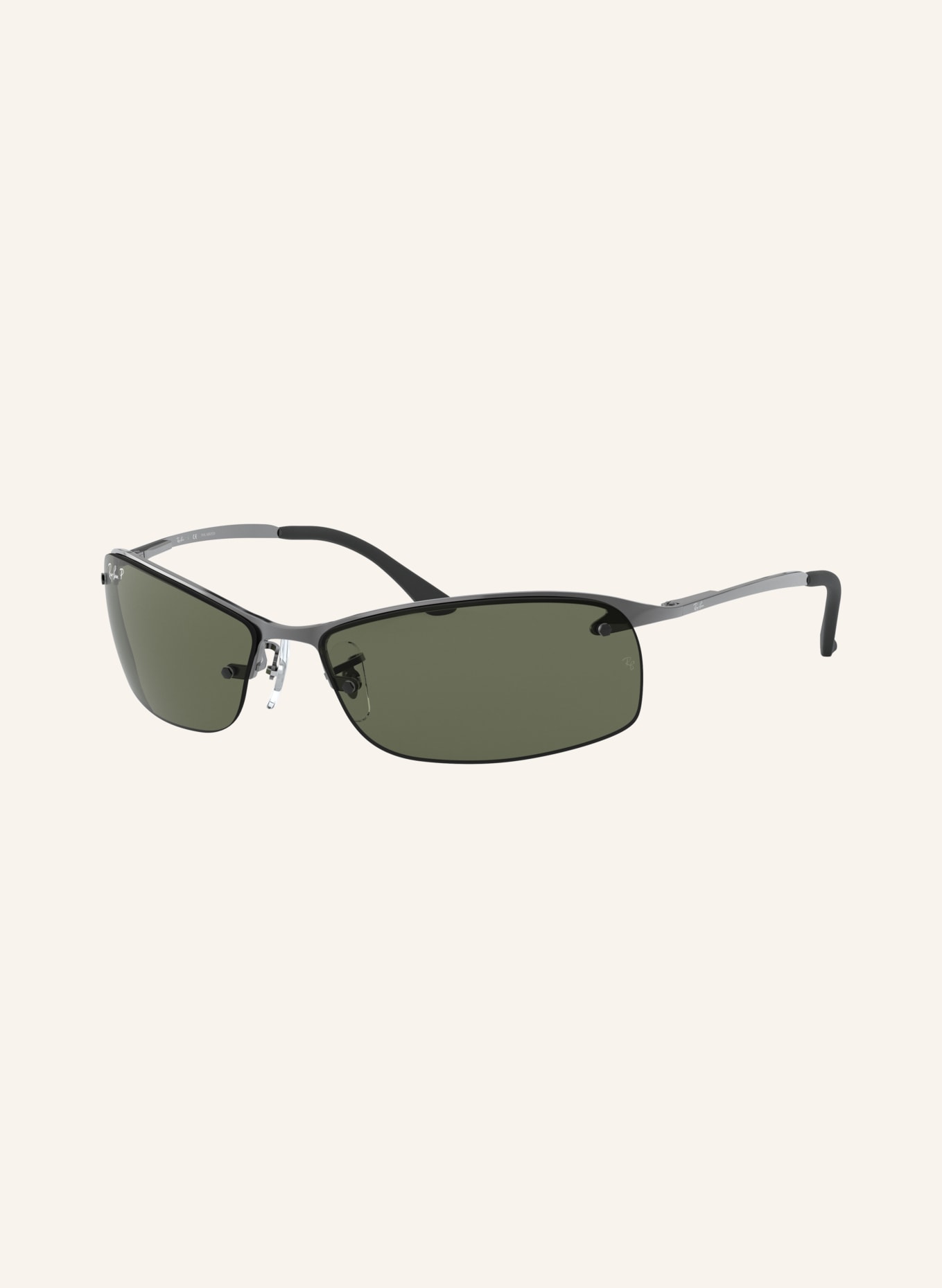 Ray-Ban Sonnenbrille RB3183: SILBER/ GRÜN POLARISIERT