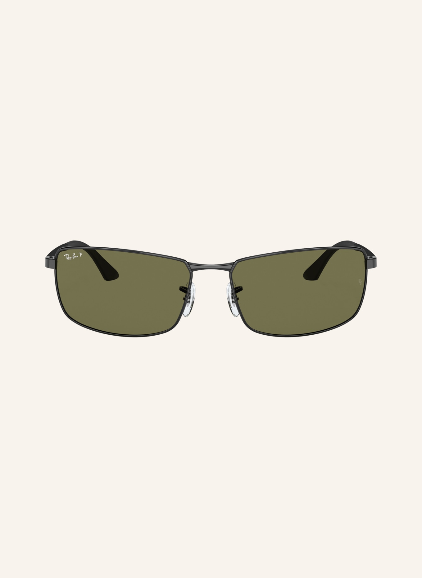 Ray-Ban Sunglasses RB3498: BLACK/DARK GREEN POLARIZED