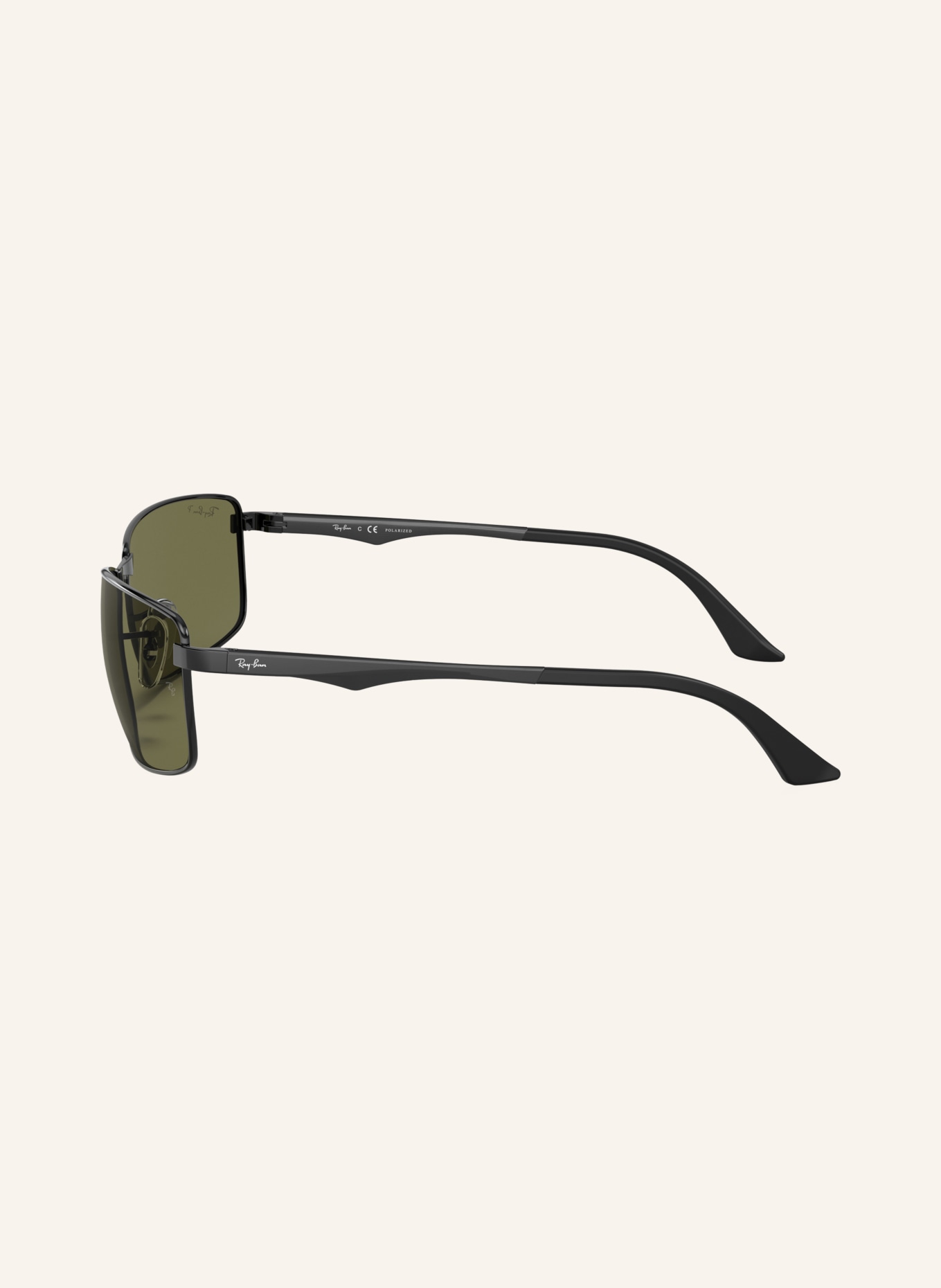 Ray-Ban Sunglasses RB3498: BLACK/DARK GREEN POLARIZED