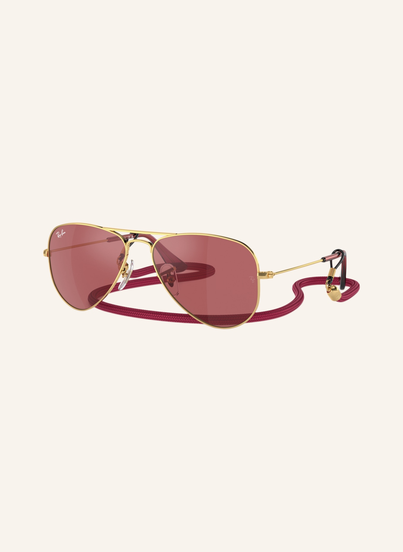 Ray-Ban RJ9506S Sunglasses: GOLD/RED MIRRORED