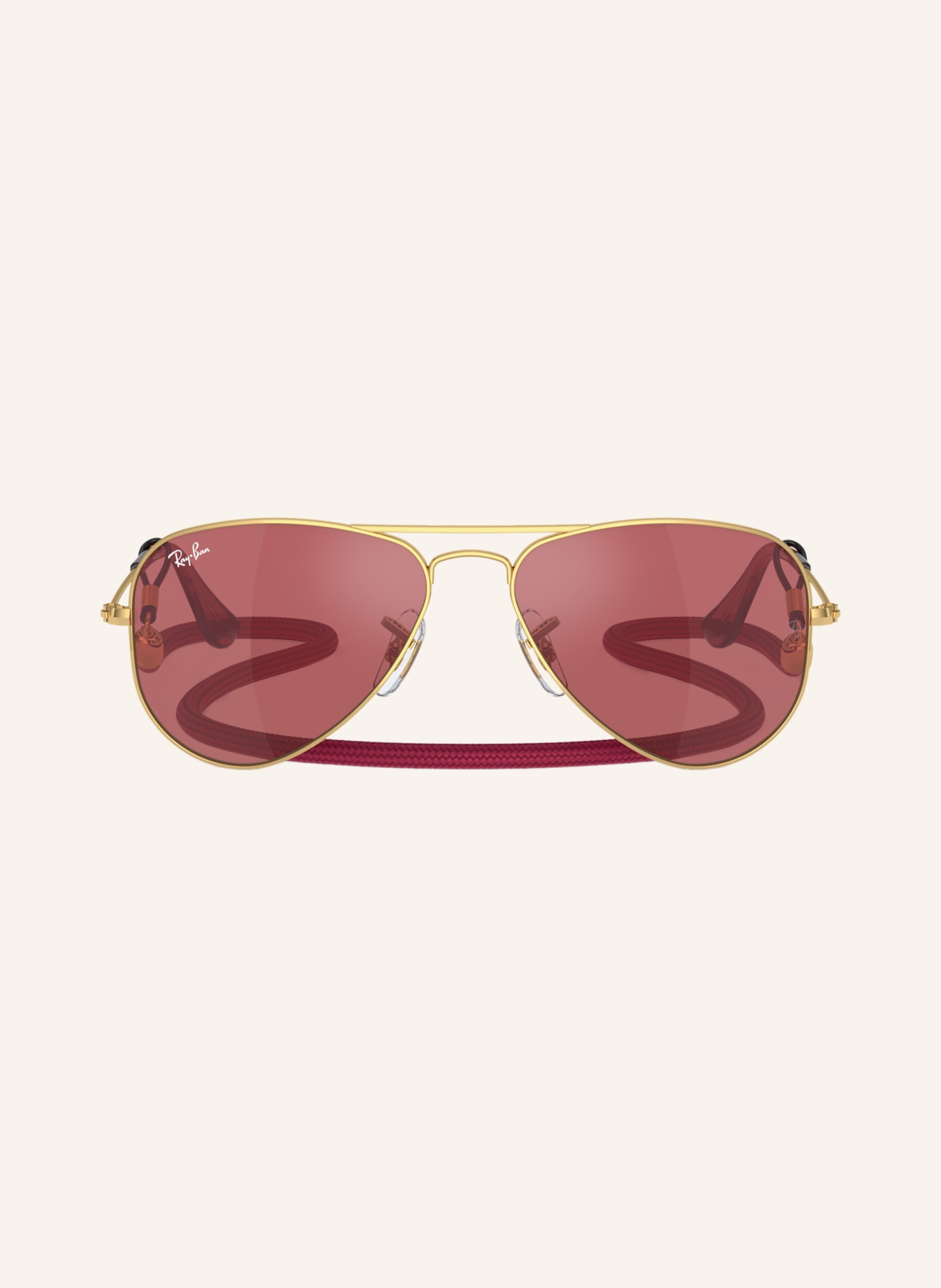 Ray-Ban RJ9506S Sunglasses: GOLD/RED MIRRORED