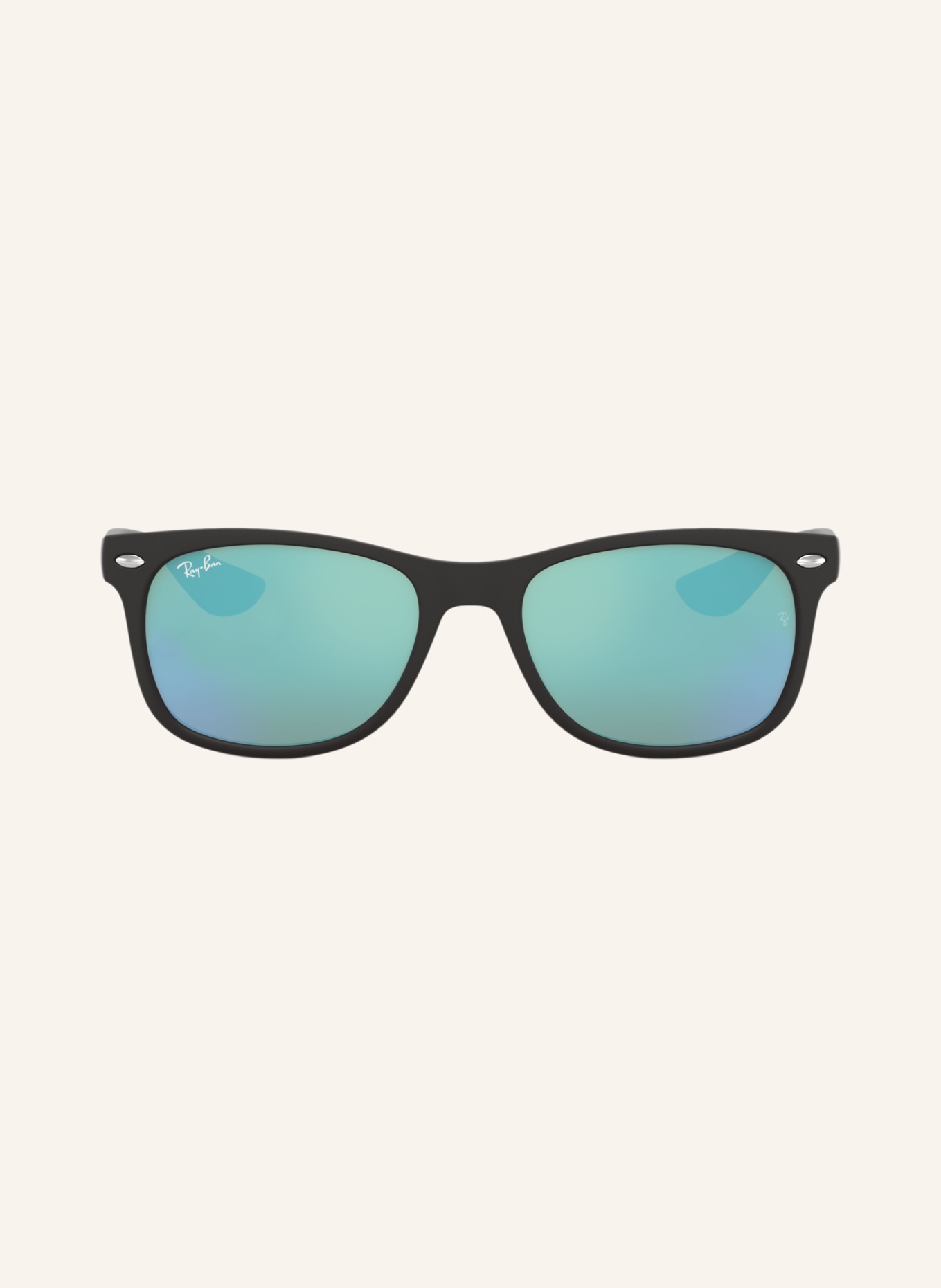 Ray-Ban Sonnenbrille RJ9052S: MATT SCHWARZ/ BRAUN VERSPIEGELT