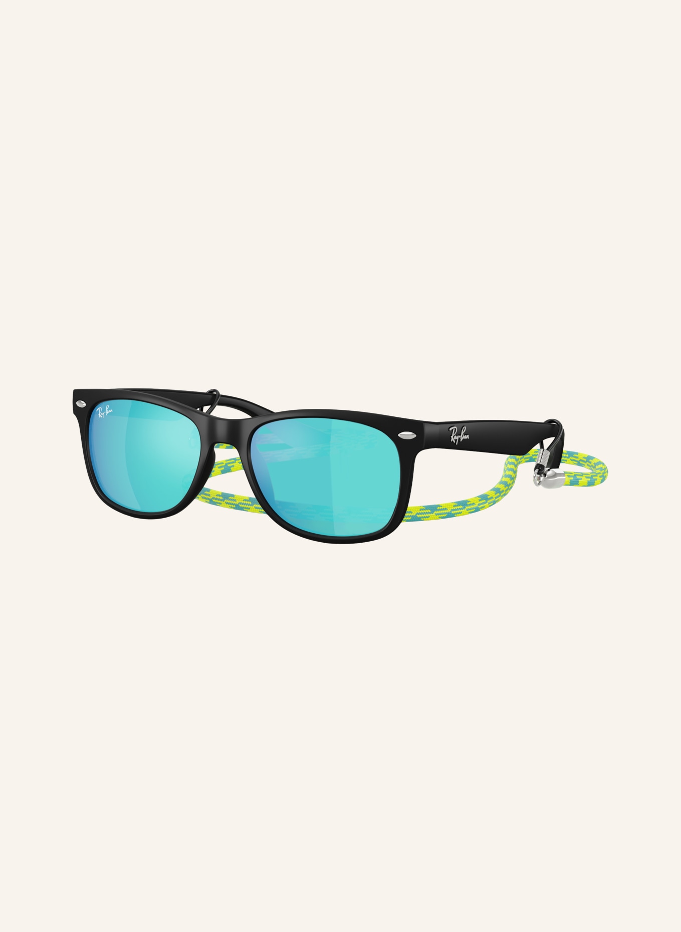 Ray-Ban Sonnenbrille RJ9052S: SCHWARZ/ GRÜN VERSPIEGELT