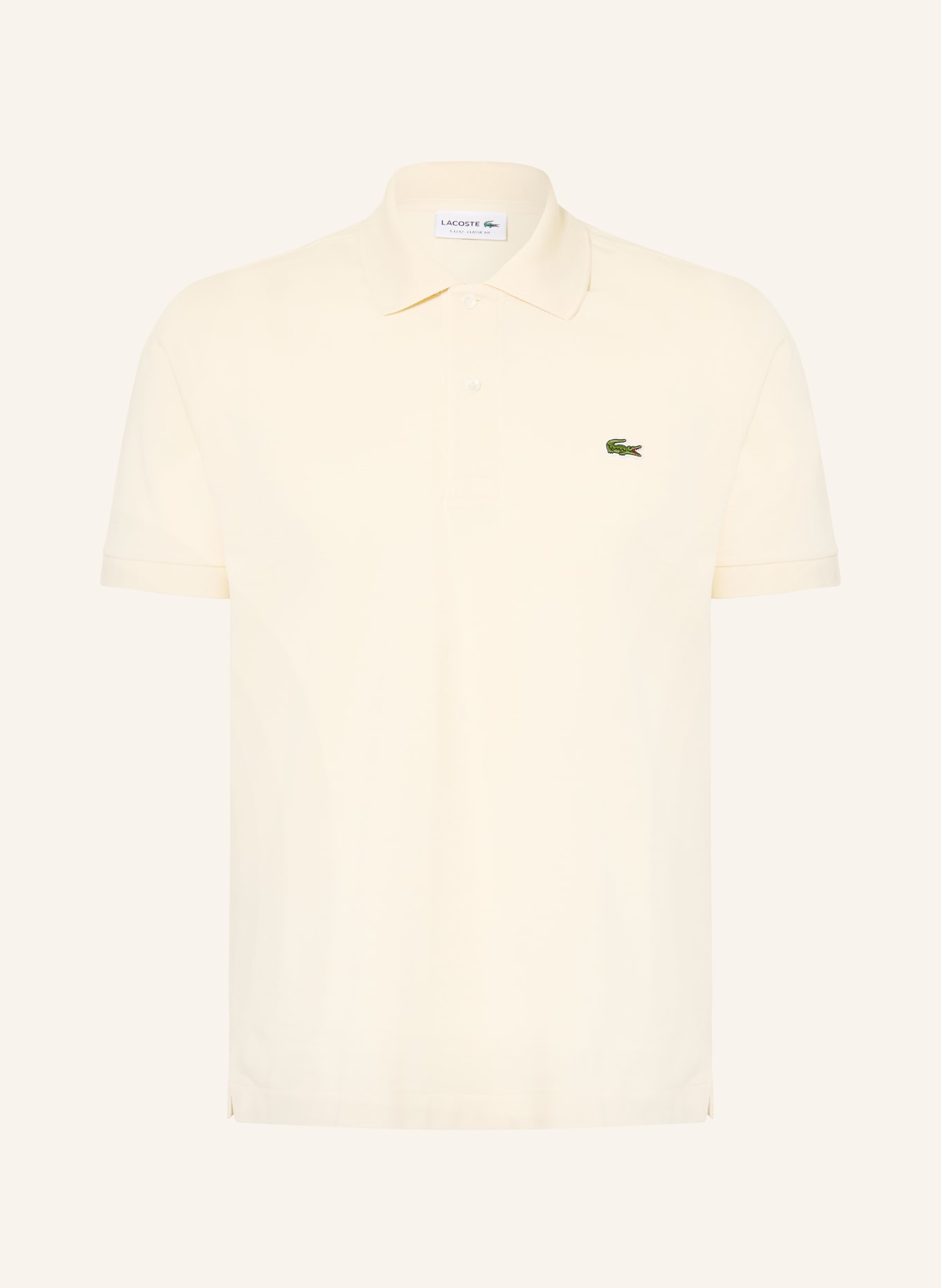LACOSTE Piqué-Poloshirt Classic Fit: CREME