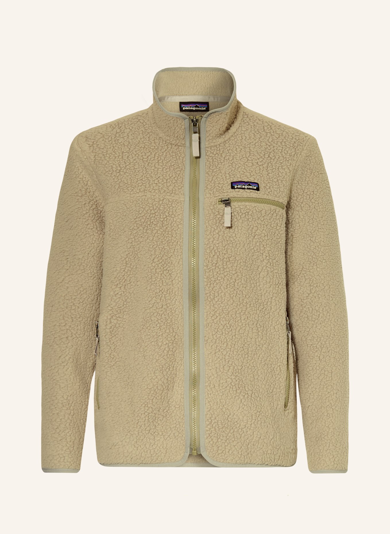 patagonia fleecejack: LICHTGROEN