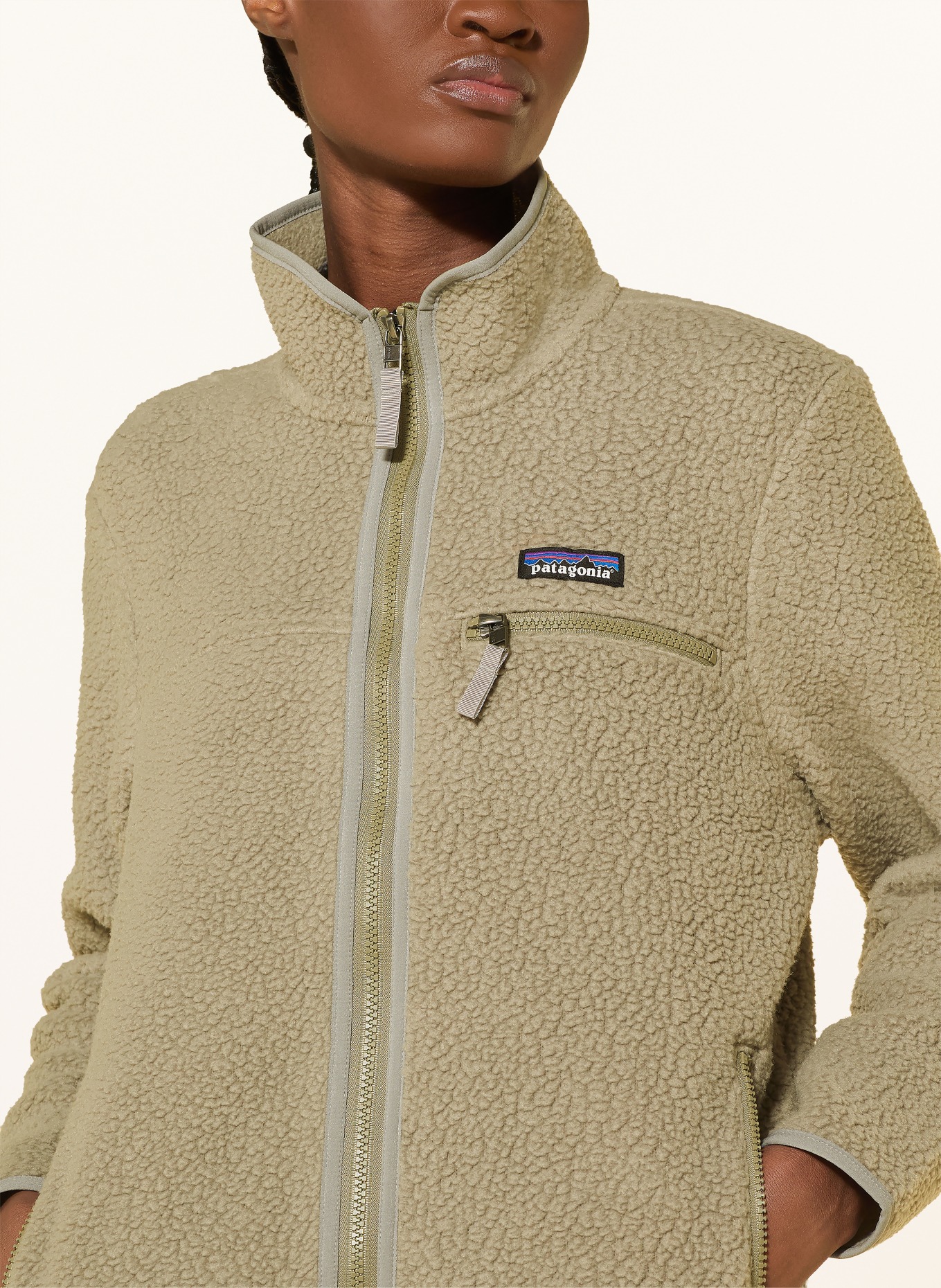 patagonia fleecejack: LICHTGROEN