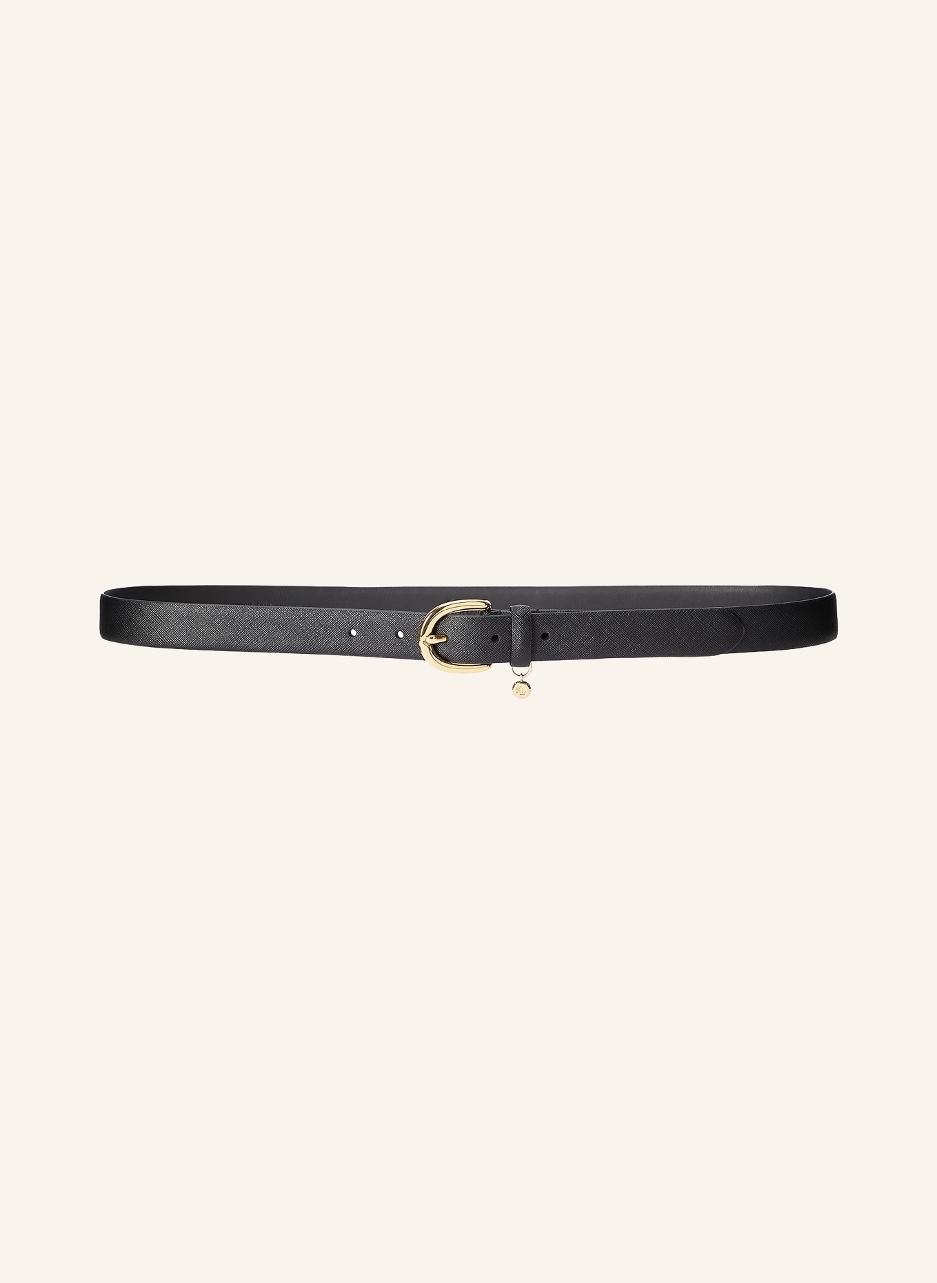 LAUREN RALPH LAUREN Leather belt: BLACK