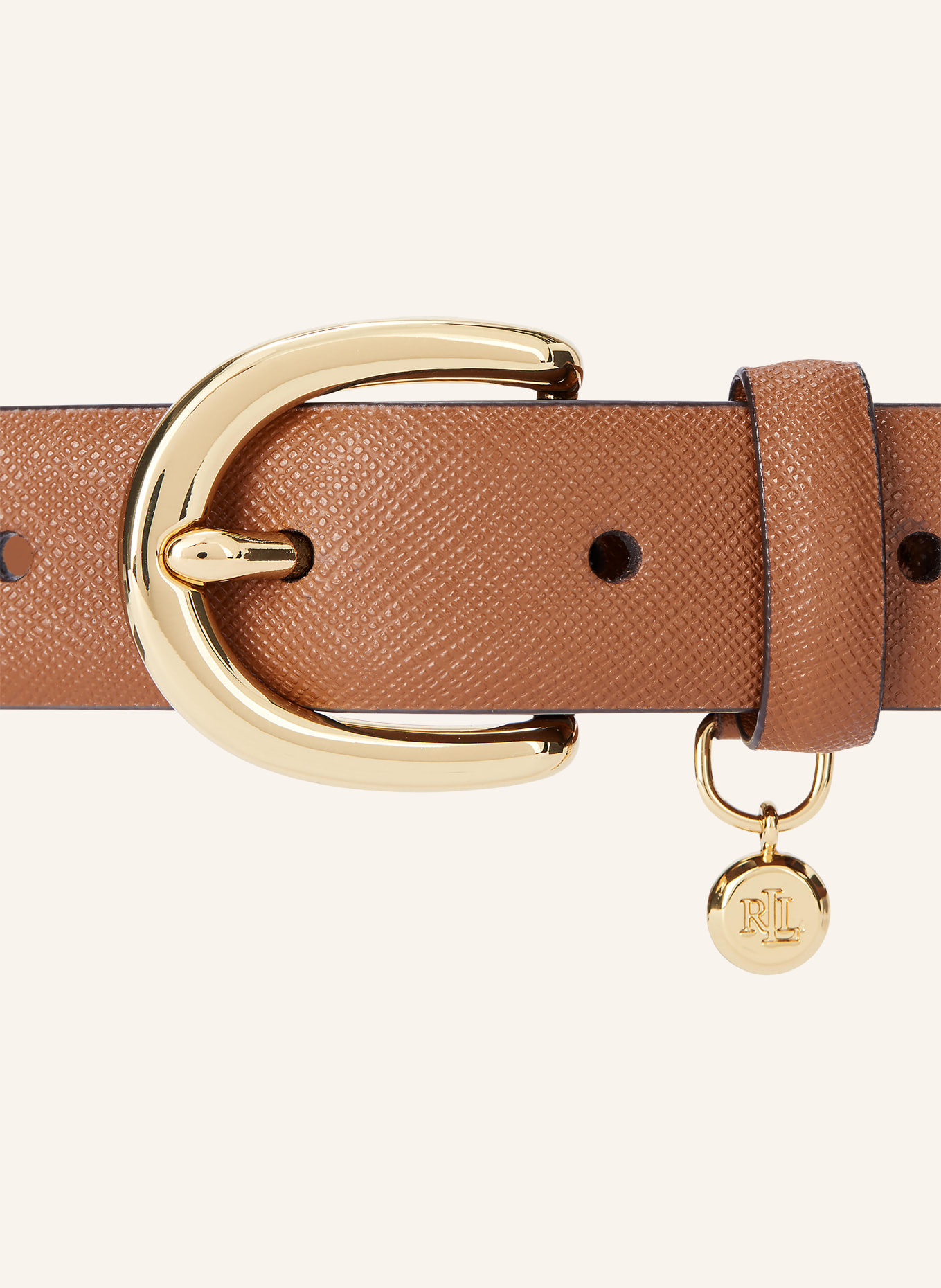 LAUREN RALPH LAUREN Leather belt: BROWN