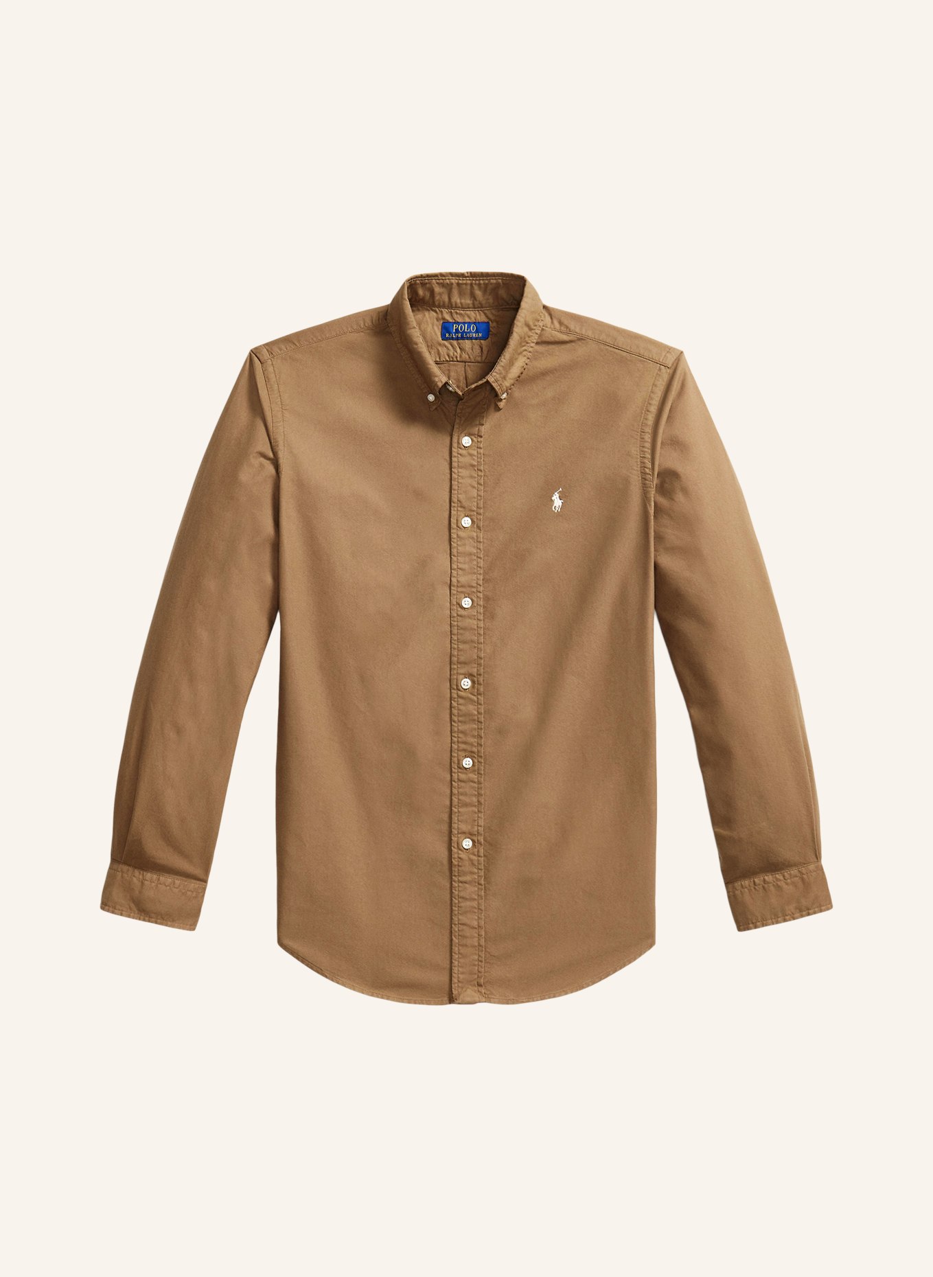 POLO RALPH LAUREN Oxford-overhemd Custom Fit: COGNAC