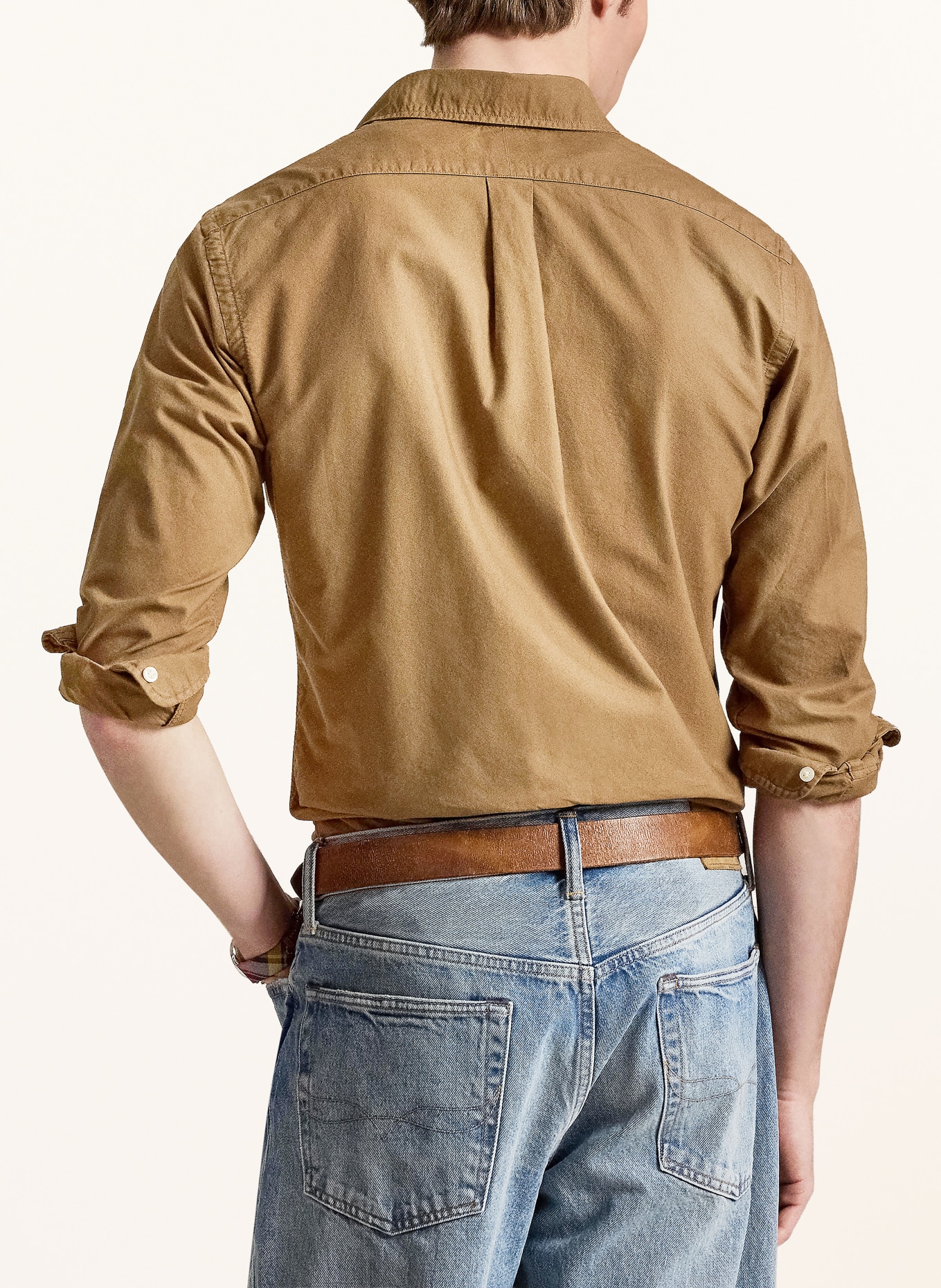 POLO RALPH LAUREN Oxford-overhemd Custom Fit: COGNAC