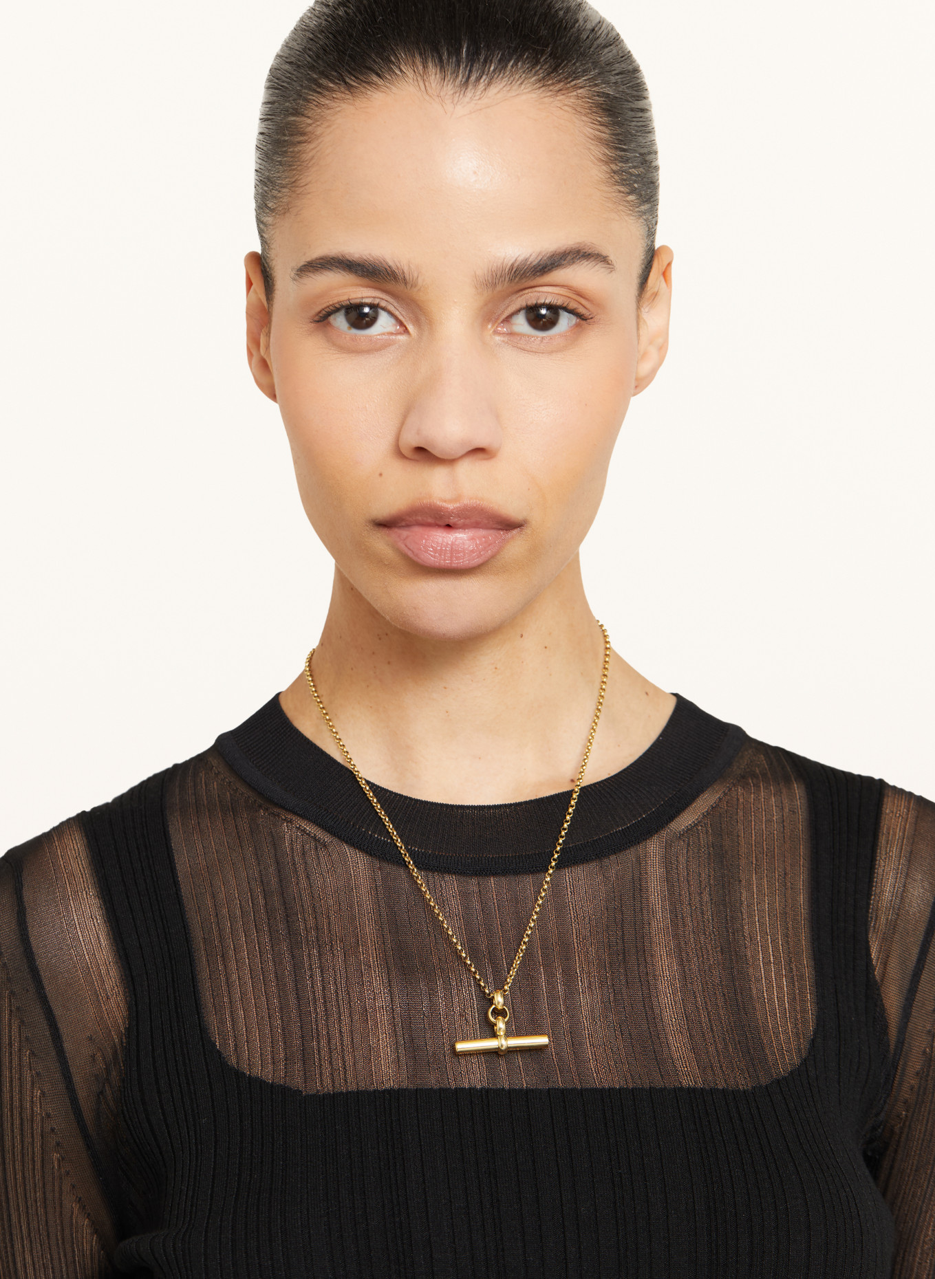 TILLY SVEAAS T-BAR ON BELCHER Necklace: GOLD