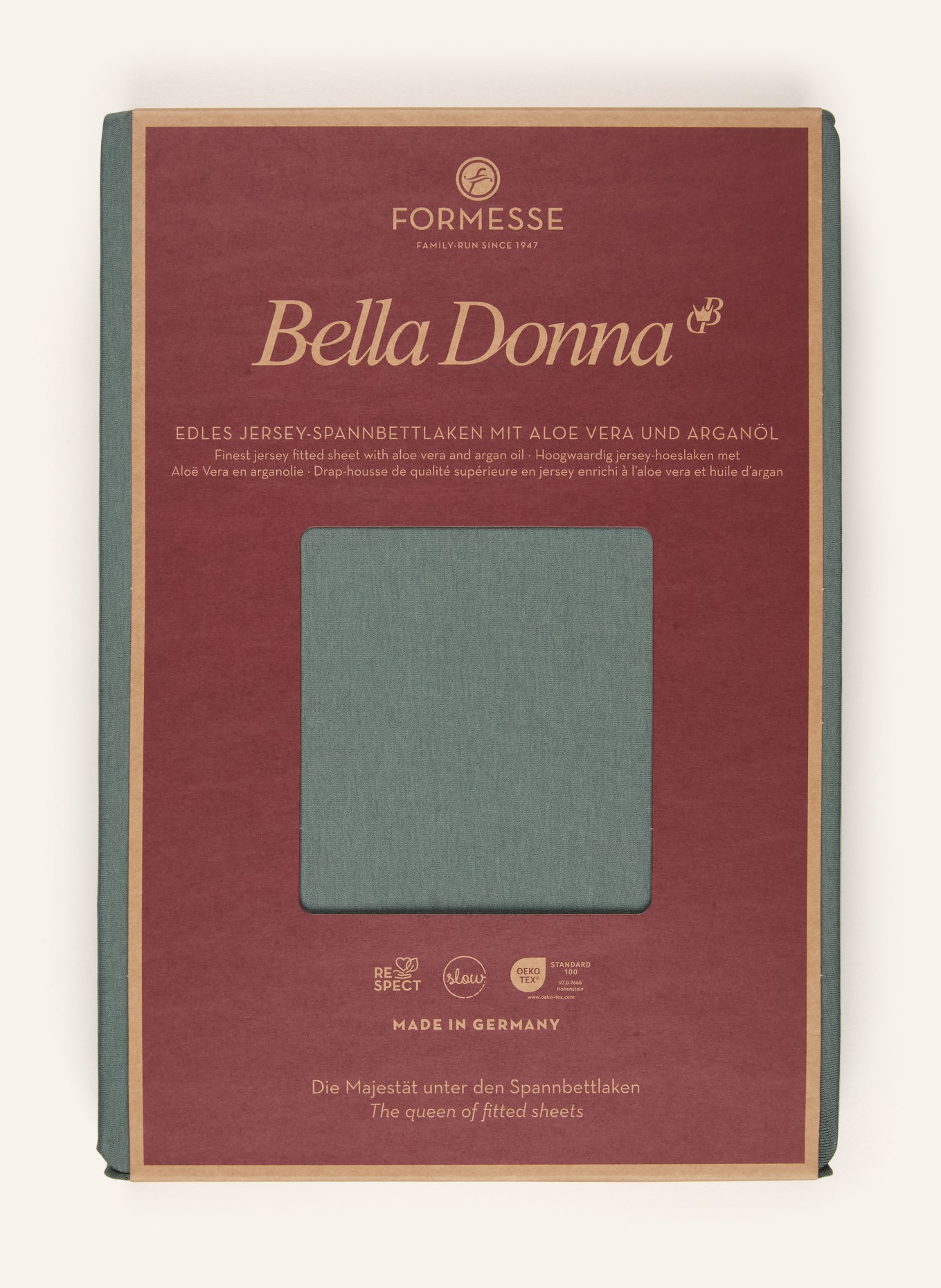 FORMESSE Prześcieradło z gumką BELLA DONNA: ZIELONY