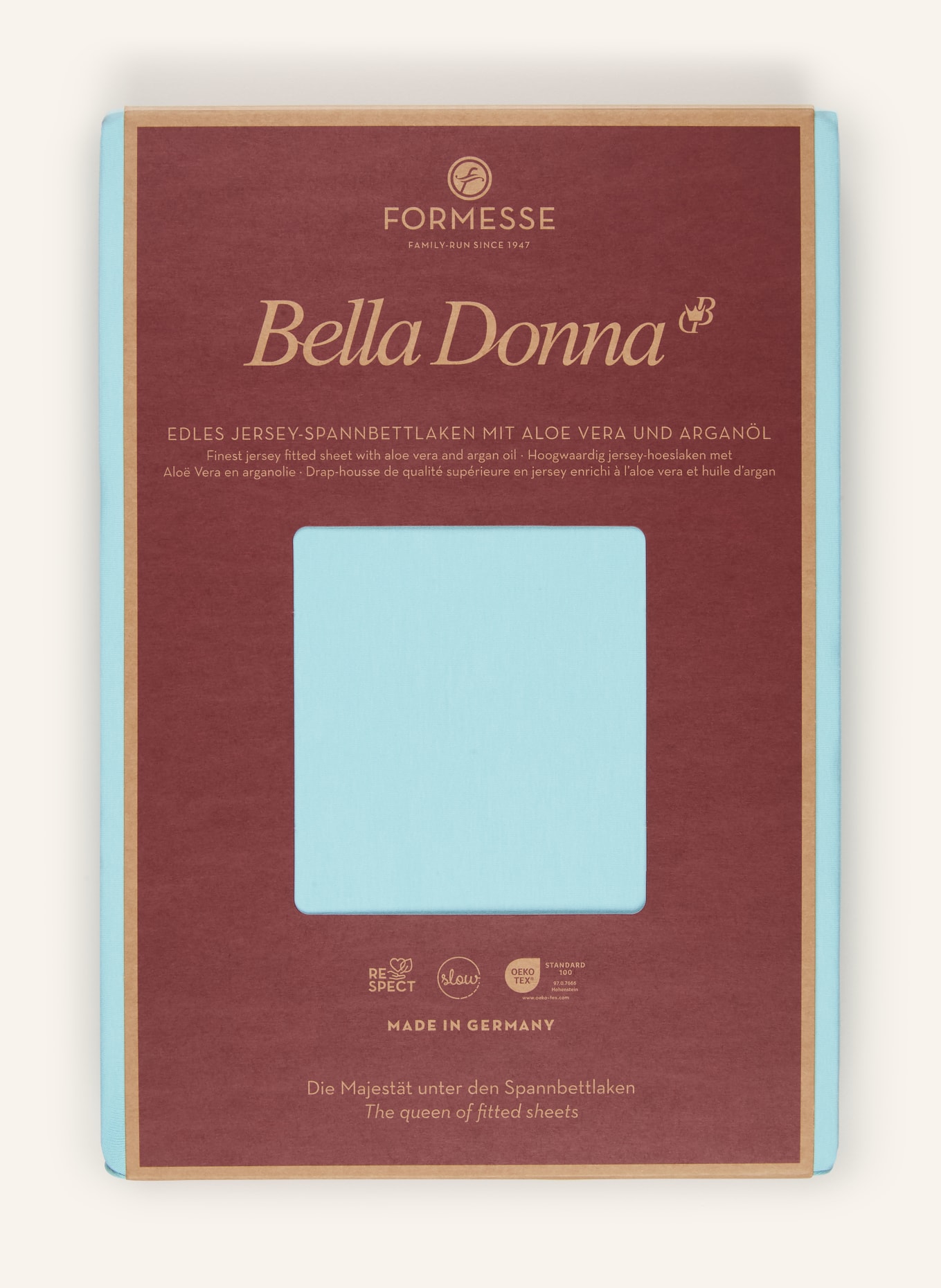 FORMESSE Prześcieradło z gumką BELLA DONNA: TURKUSOWY