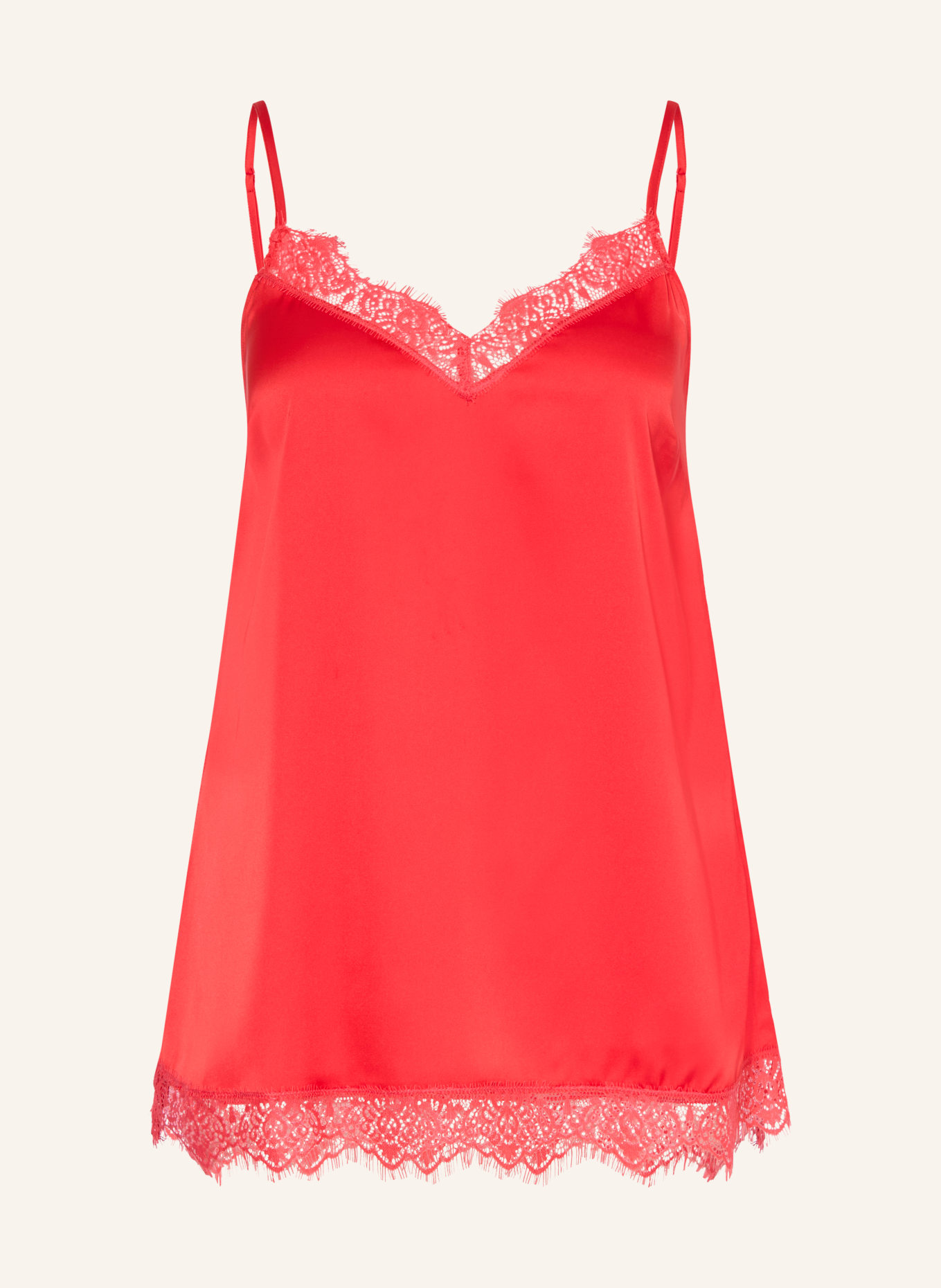 SIMONE PÉRÈLE Schlaftop SATIN SECRETS aus Satin: ROT