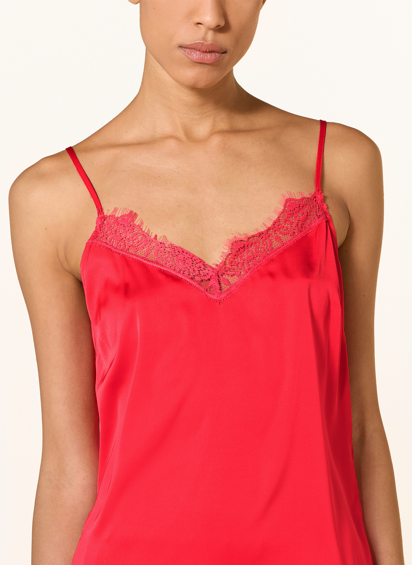 SIMONE PÉRÈLE Schlaftop SATIN SECRETS aus Satin: ROT