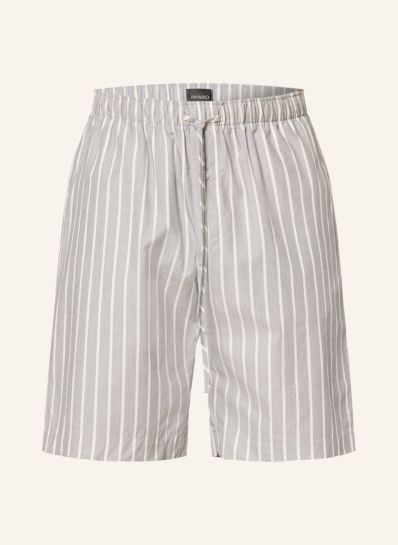 HANRO Lounge-Shorts NIGHT & DAY: HELLGRAU / WEISS