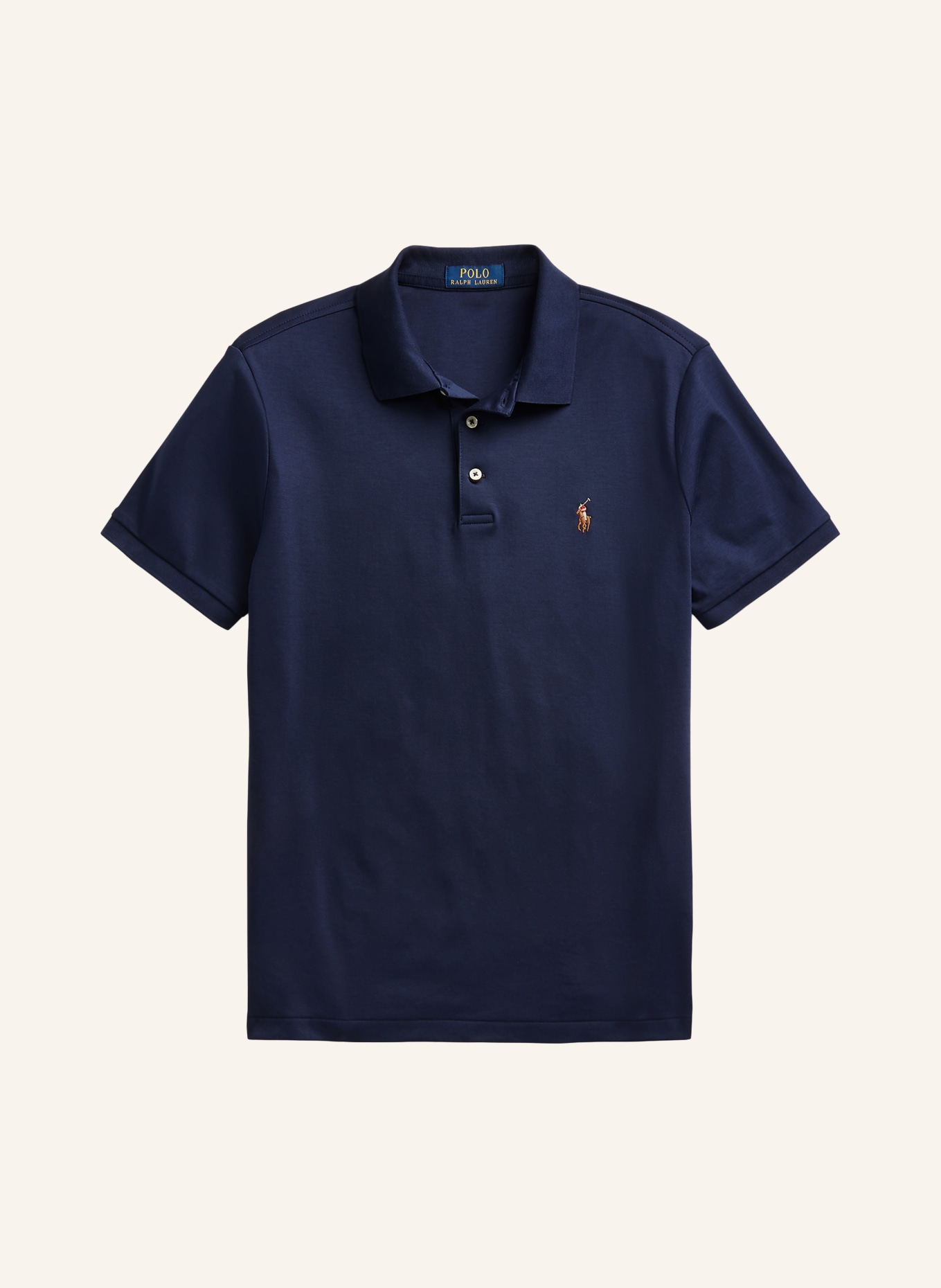 POLO RALPH LAUREN Polo en jersey coupe ajustée personnalisée: BLEU FONCÉ