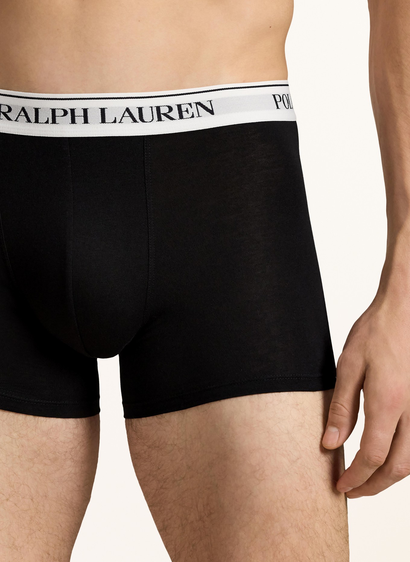 POLO RALPH LAUREN Lot de 3 boxers: NOIR / BLANC