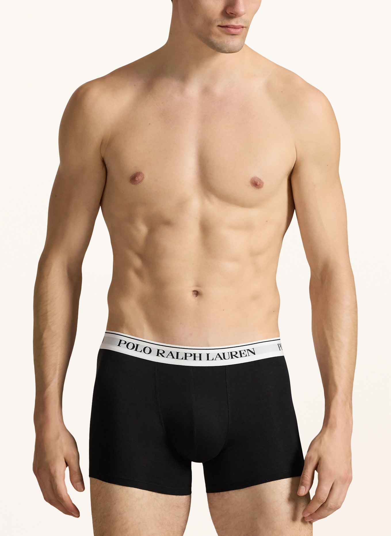 POLO RALPH LAUREN Lot de 3 boxers: NOIR / BLANC