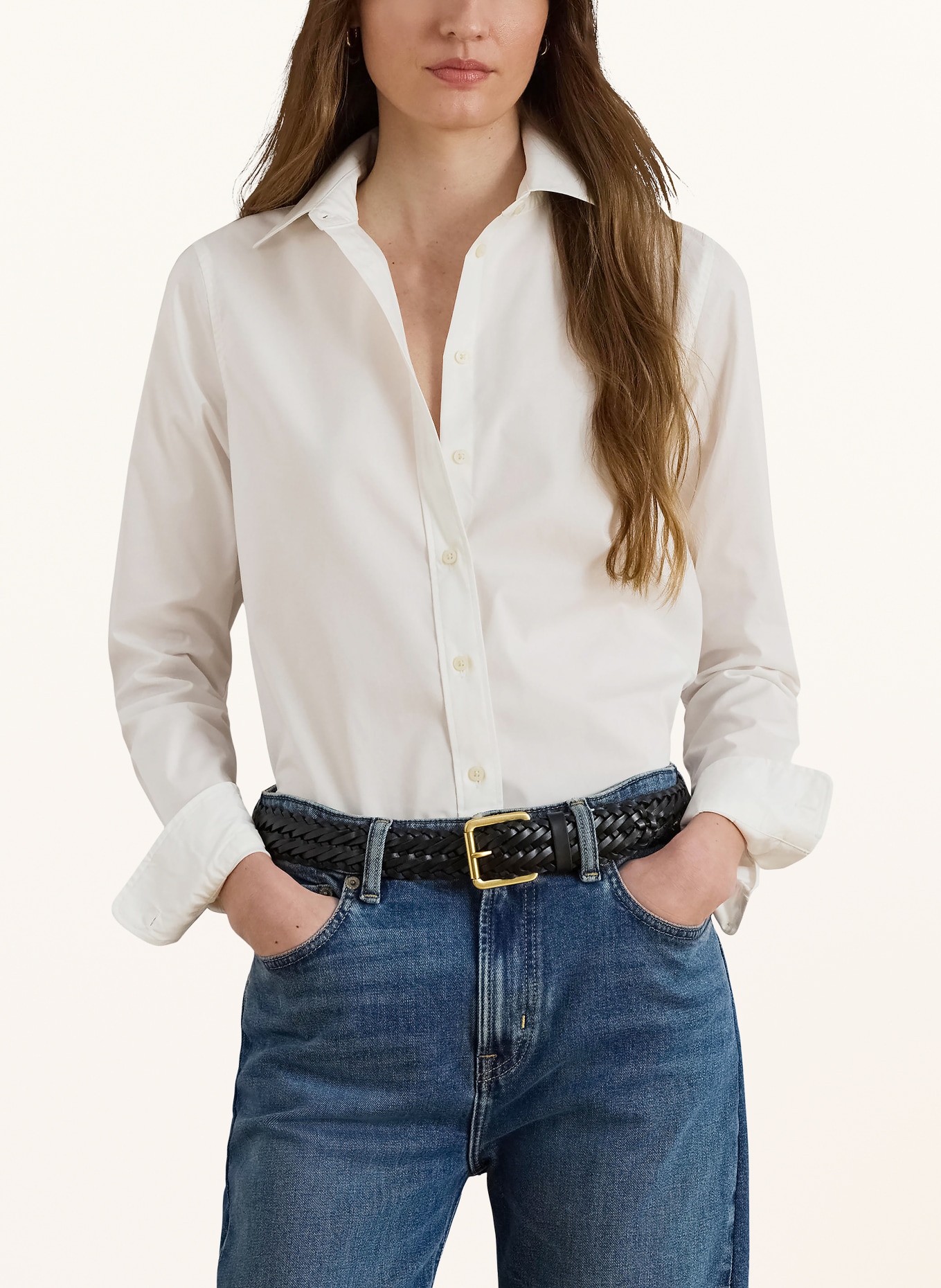 LAUREN RALPH LAUREN overhemdblouse: WIT