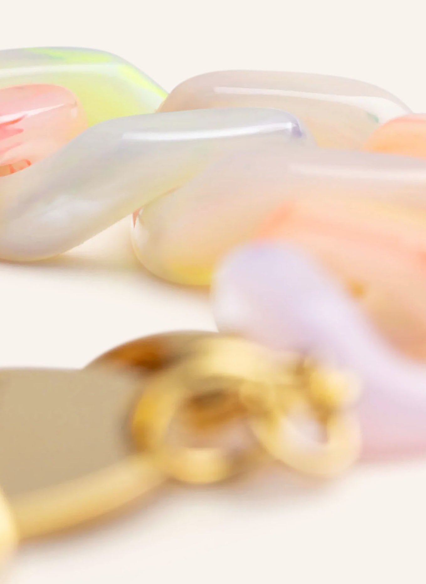 VANESSA BARONI Náramek FLAT CHAIN: NEONOVĚ RŮŽOVÁ / SVĚTLE FIALOVÁ / NEONOVĚ ZELENÁ