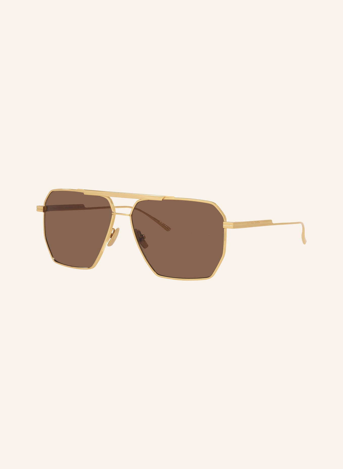 BOTTEGA VENETA Sunglasses BV1012S: GOLD/BROWN