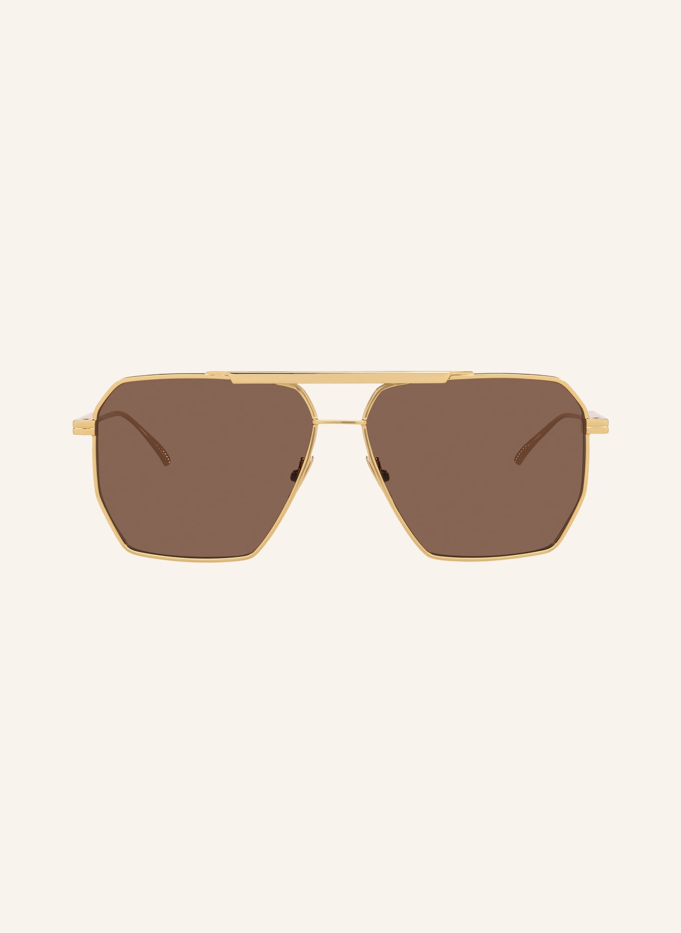 BOTTEGA VENETA Sunglasses BV1012S: GOLD/BROWN