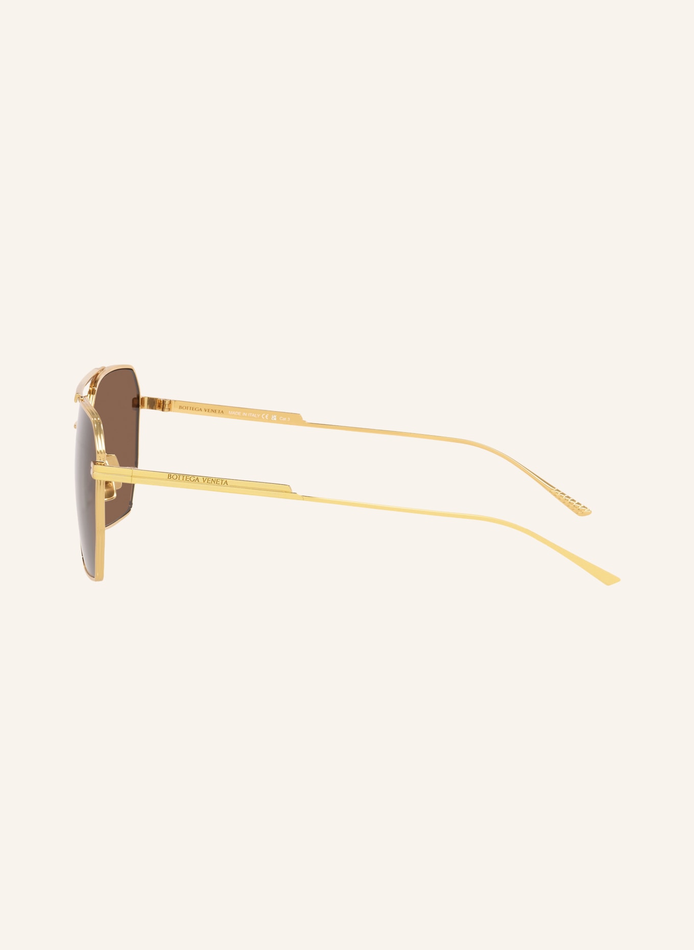 BOTTEGA VENETA Sunglasses BV1012S: GOLD/BROWN