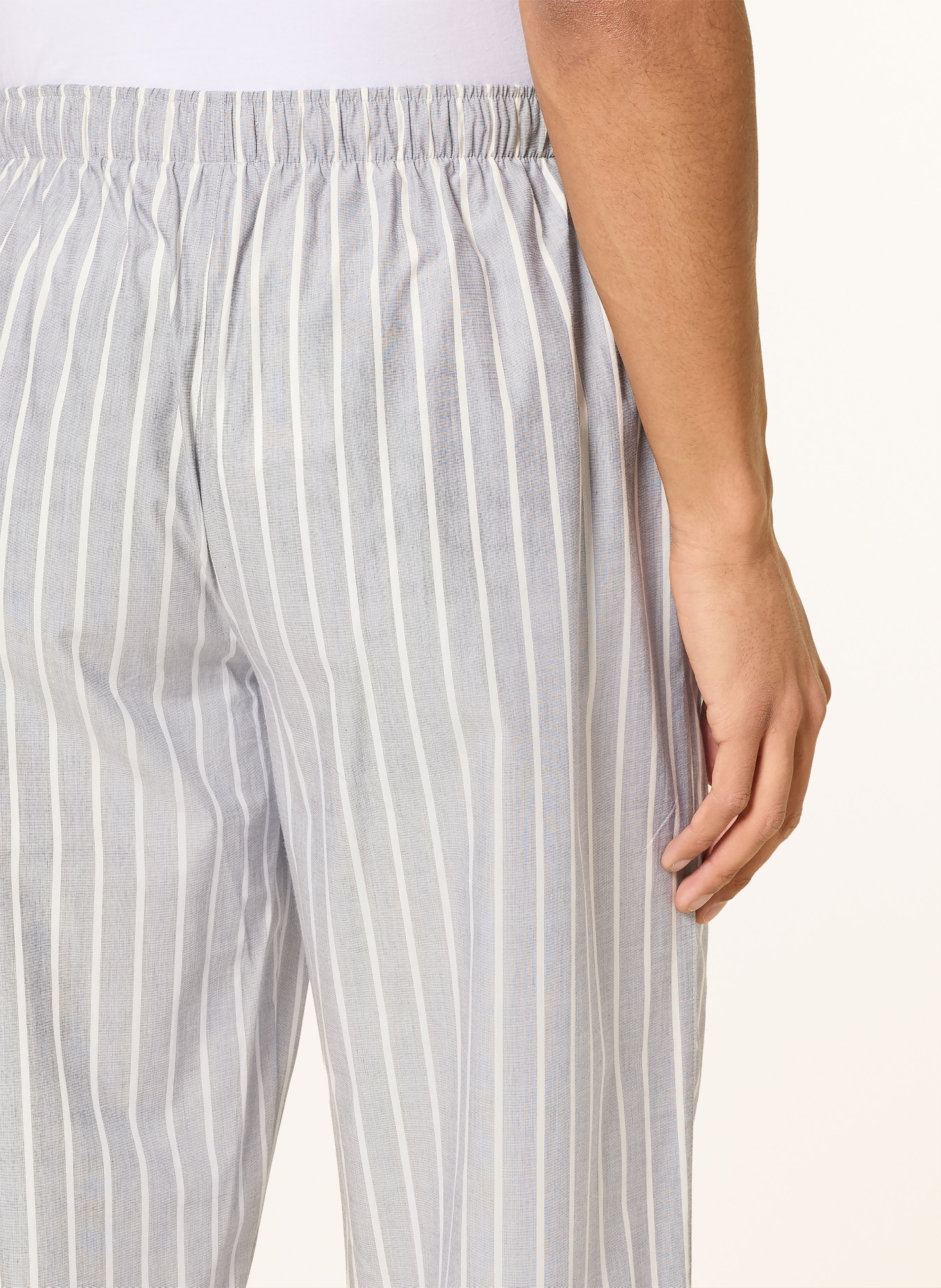 HANRO Pajama pants NIGHT & DAY: LIGHT GRAY / WHITE