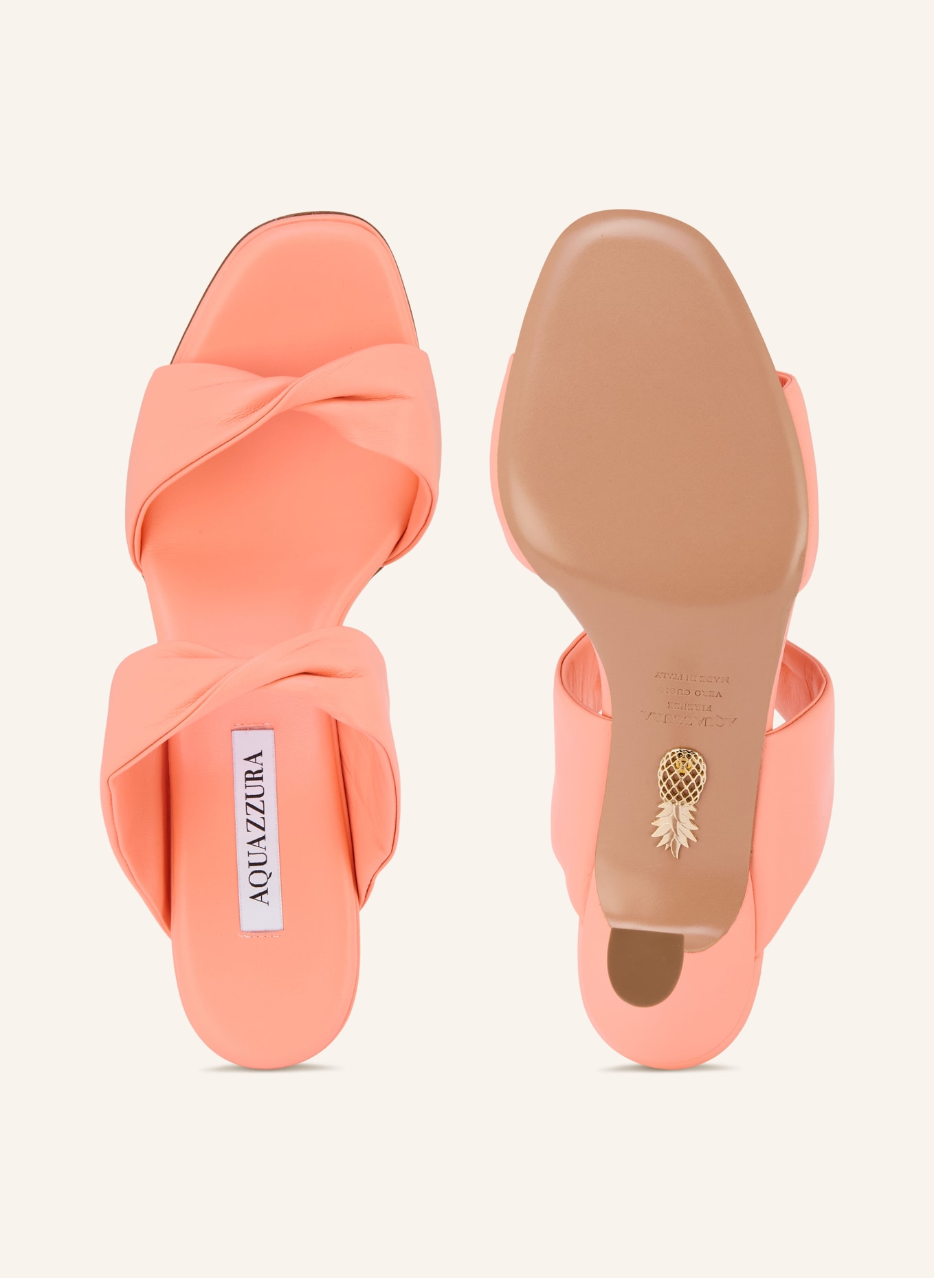 AQUAZZURA Mules TWIST: HELLROT