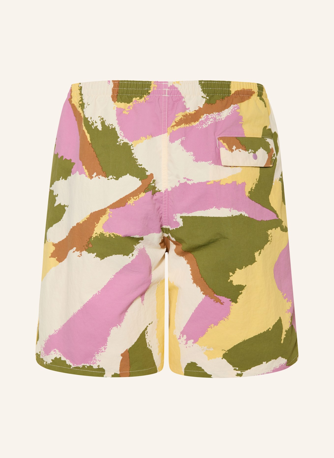 patagonia Plavky MEN´S BAGGIES™ LONGS: KRÉMOVÁ / SVĚTLE FIALOVÁ / OLIVOVÁ