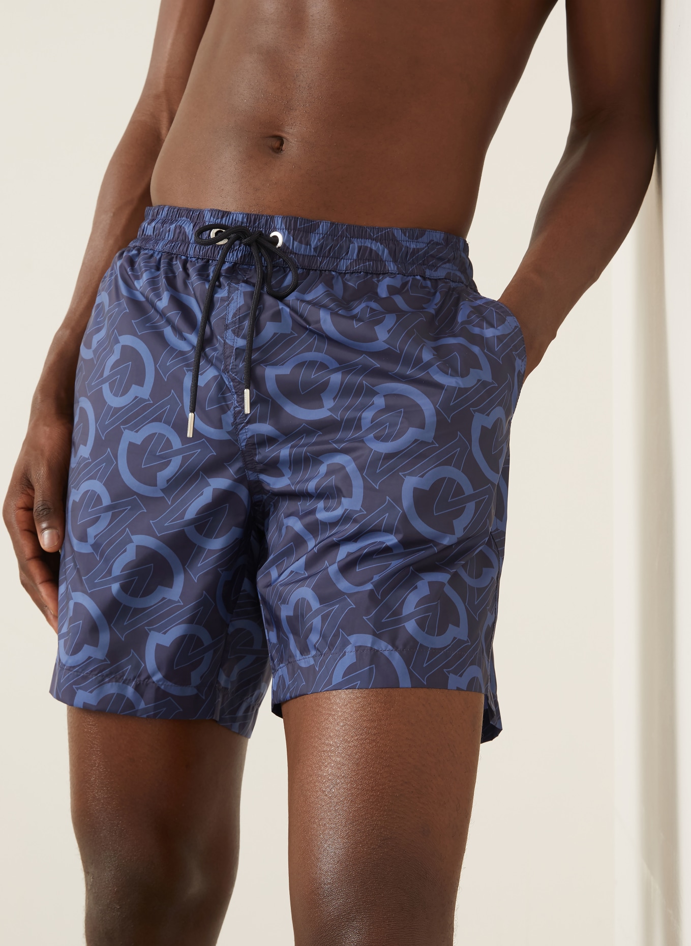 MONCLER Shorts de bain: BLEU FONCÉ / BLEU