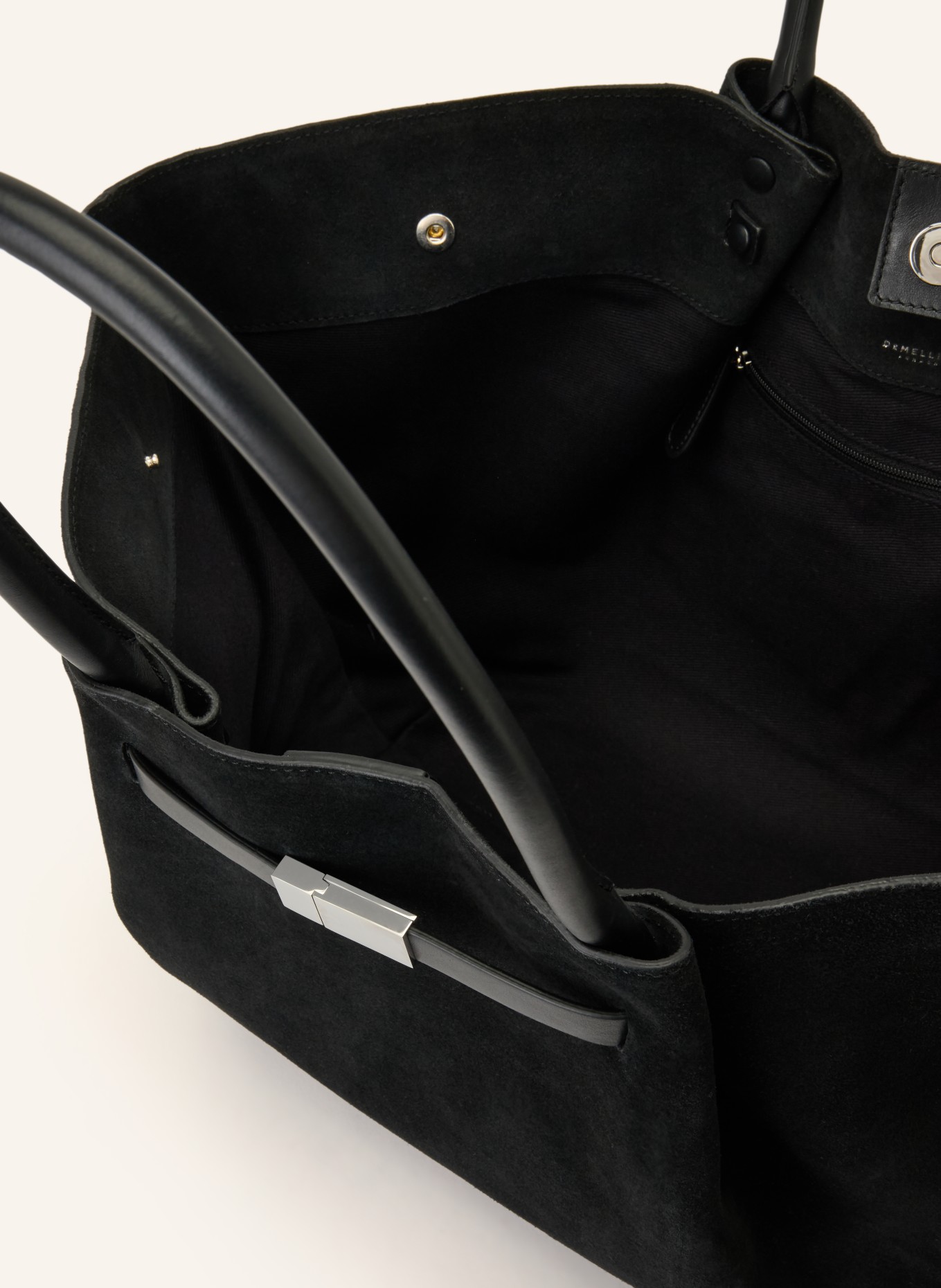 DEMELLIER Shopper THE NEW YORK LARGE: ZWART