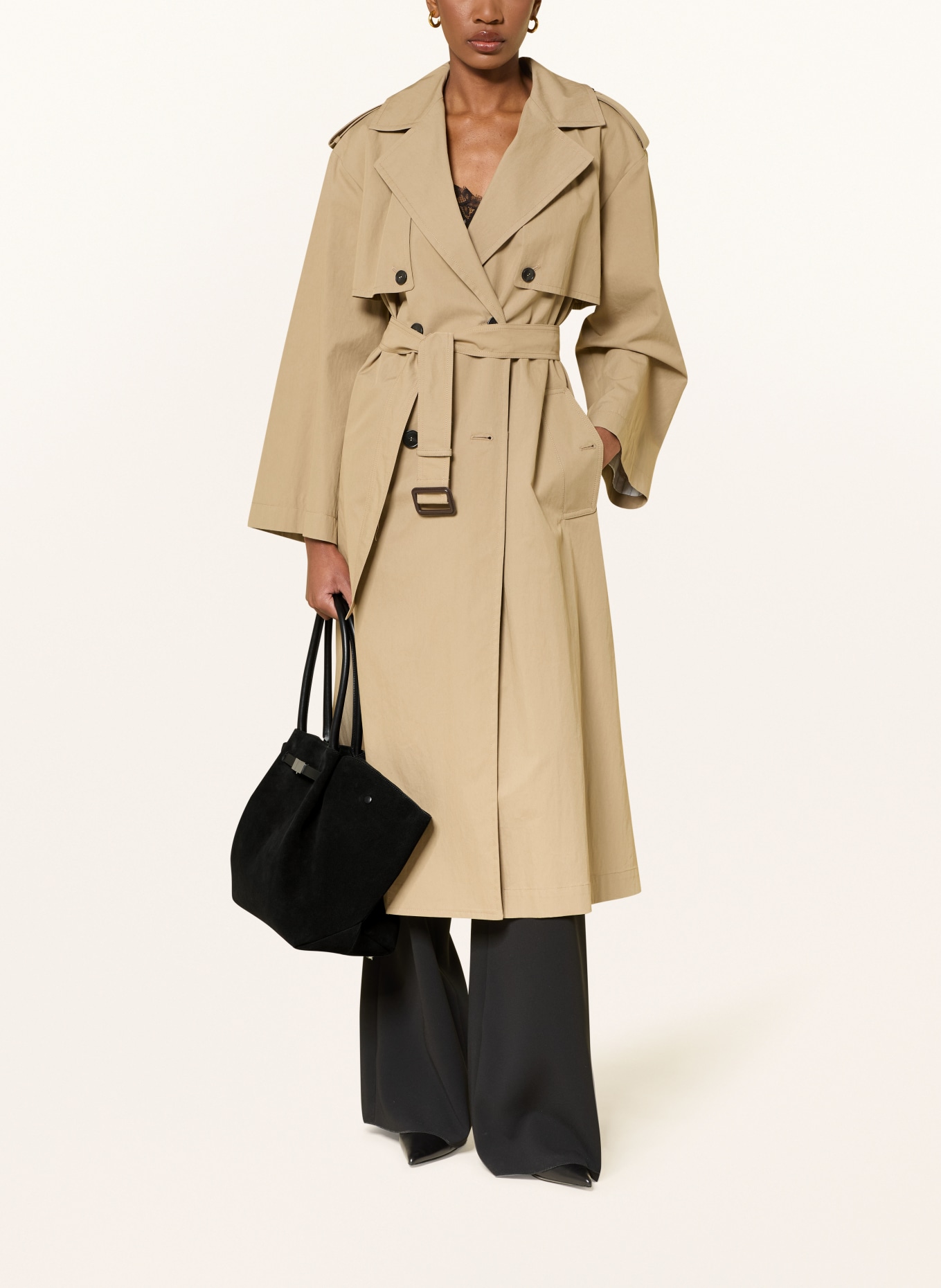 DEMELLIER Nákupní taška THE NEW YORK LARGE: ČERNÁ