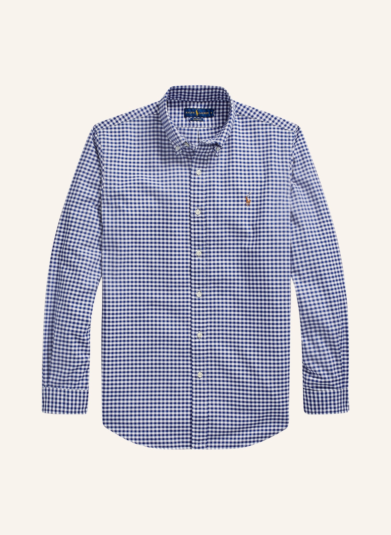 POLO RALPH LAUREN Chemise Custom Fit: BLANC / BLEU
