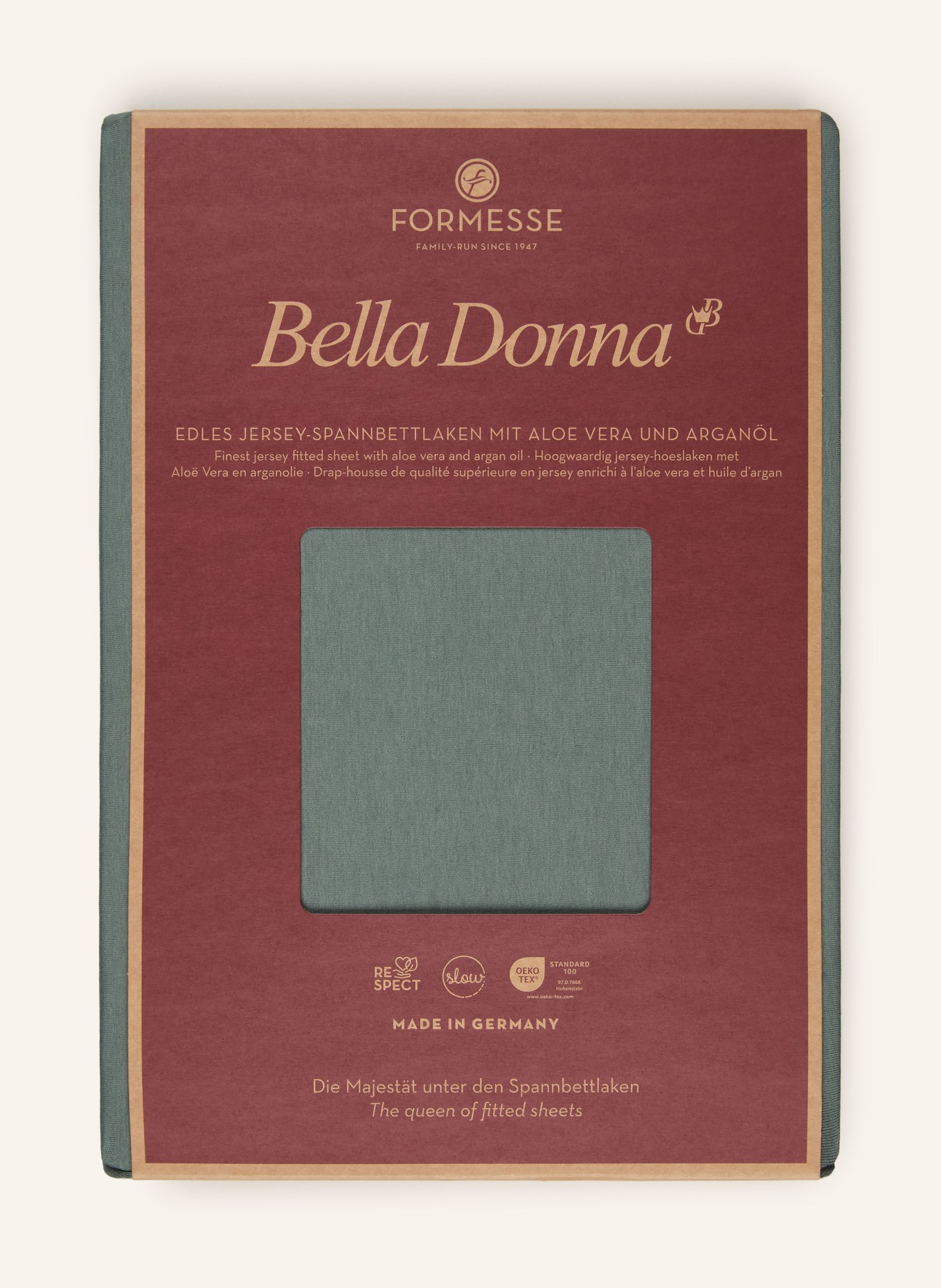 FORMESSE Prześcieradło z gumką BELLA DONNA PREMIUM: ZIELONY