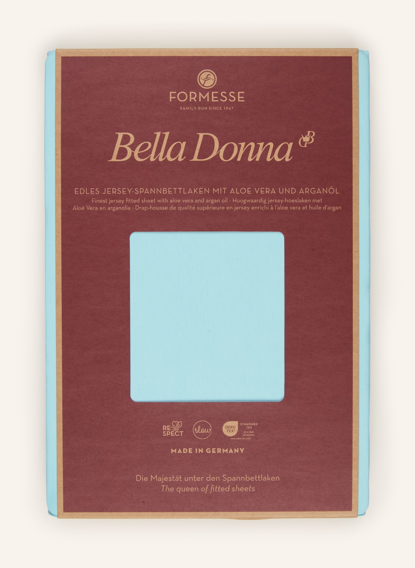 FORMESSE Prześcieradło z gumką BELLA DONNA PREMIUM: TURKUSOWY