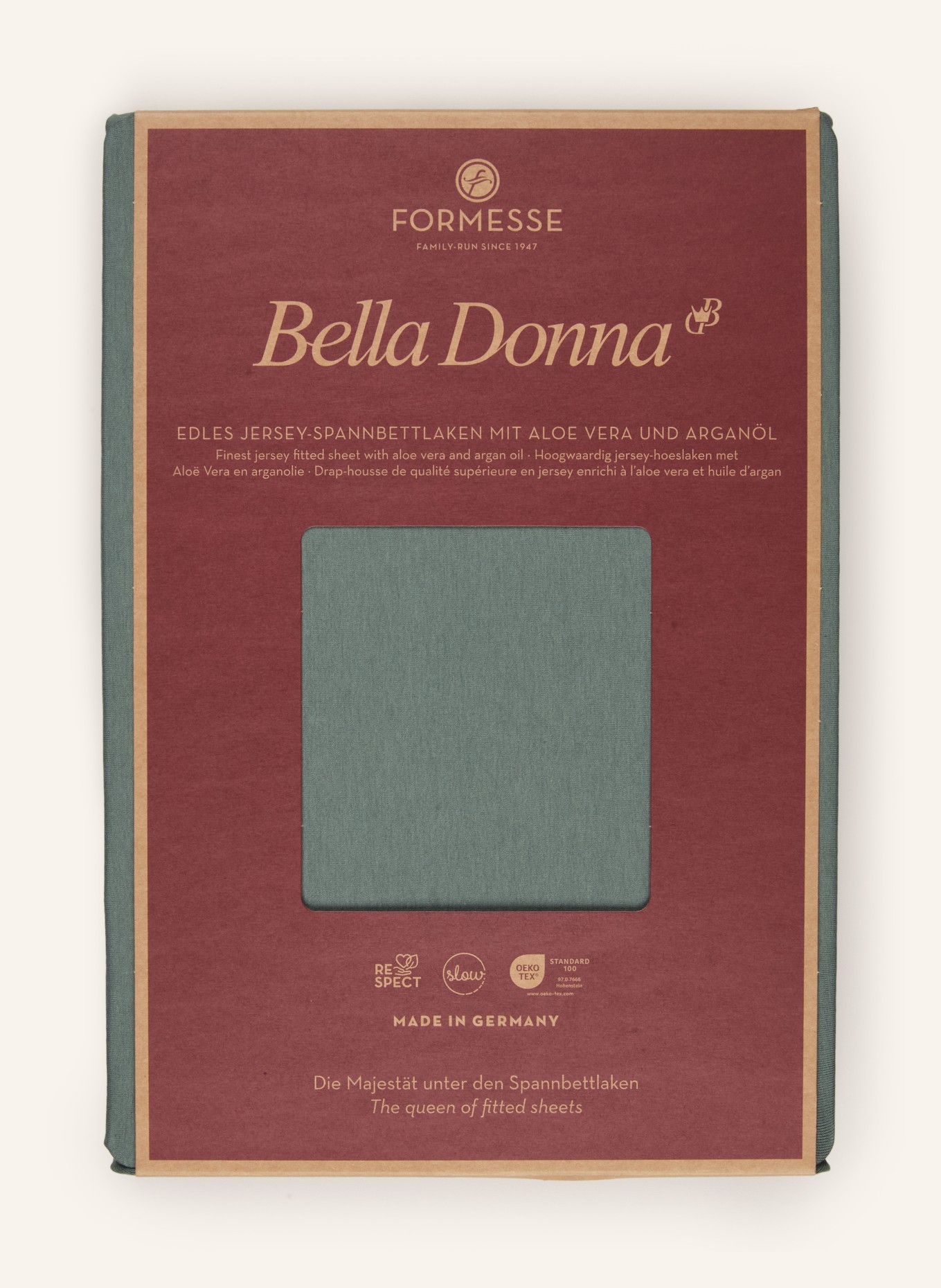 FORMESSE Prześcieradło z gumką BELLA DONNA: ZIELONY